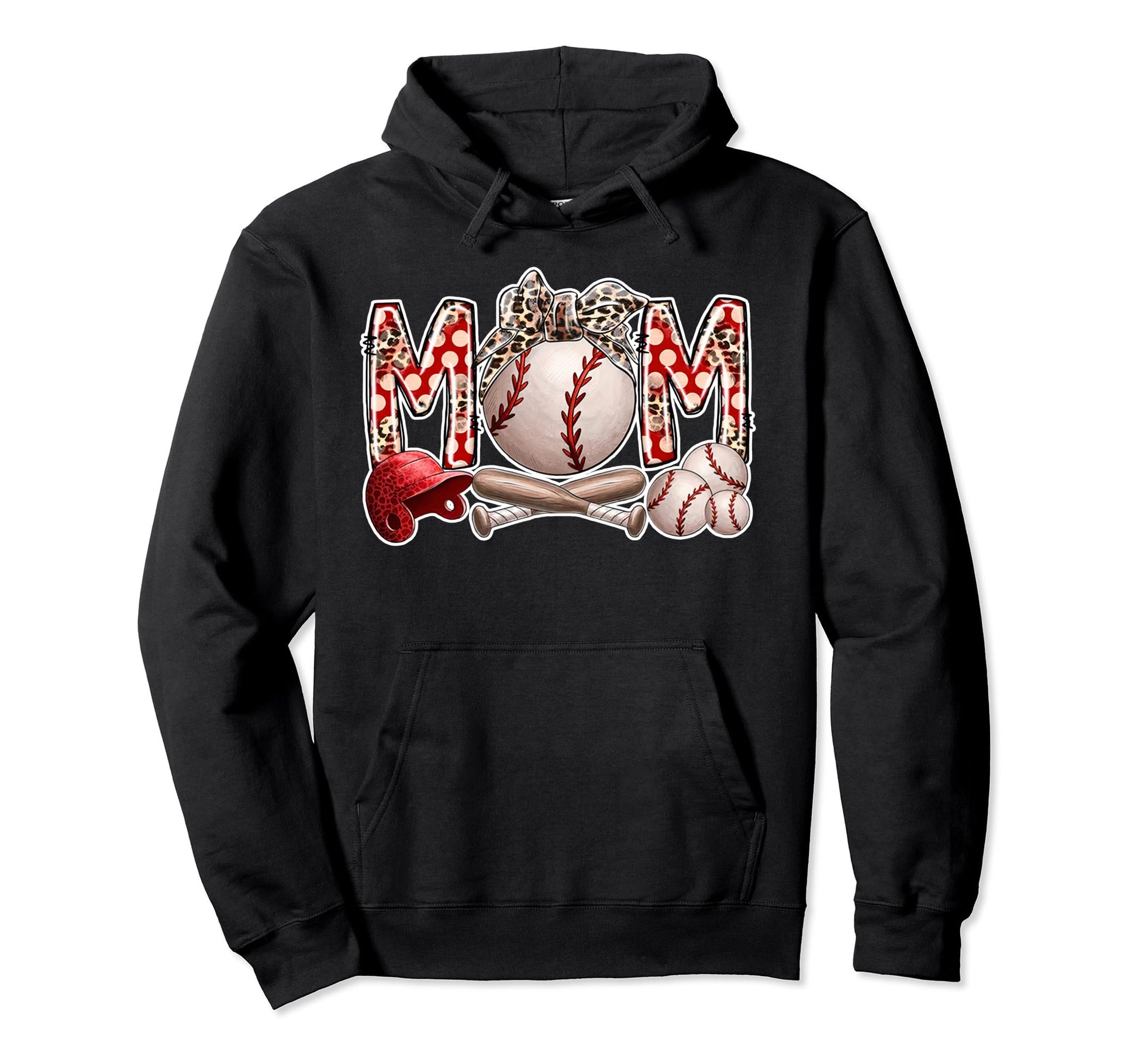 Baseball Mom Leopard Bandana Gift From Son Hoodie - Novelty Apparel Unisex - T-Shirt, Sweatshirt, Hoodie