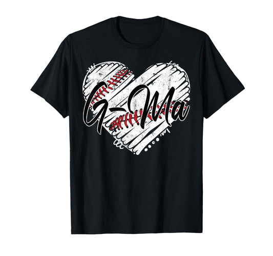 Baseball G Ma Heart Baseball G Ma T-Shirt - Fun Novelty Design for Adults - T-Shirt, Sweatshirt, Hoodie
