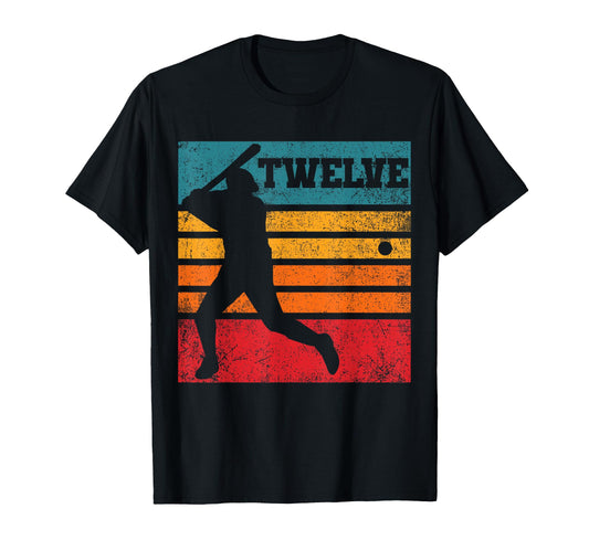 Baseball 12Th Birthday Twelve Baseball T-Shirt - Novelty Apparel Unisex - T-Shirt, Sweatshirt, Hoodie