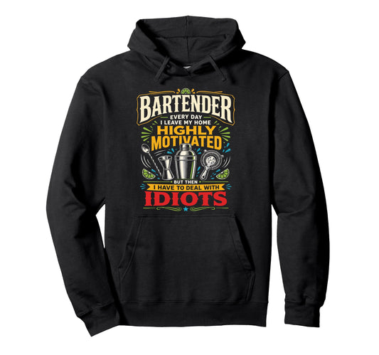 Bartender Mixologist Bartender Hoodie - Casual Everyday Wear for Adults - T-Shirt, Sweatshirt, Hoodie