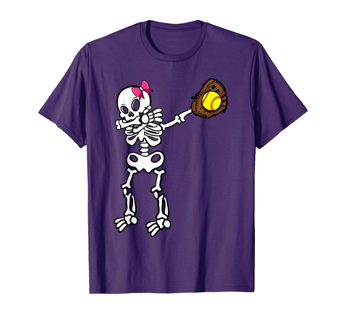 Softball Skeleton Dabbing Player T-Shirt - Streetwear Style Unisex - T-Shirt, Sweatshirt, Hoodie
