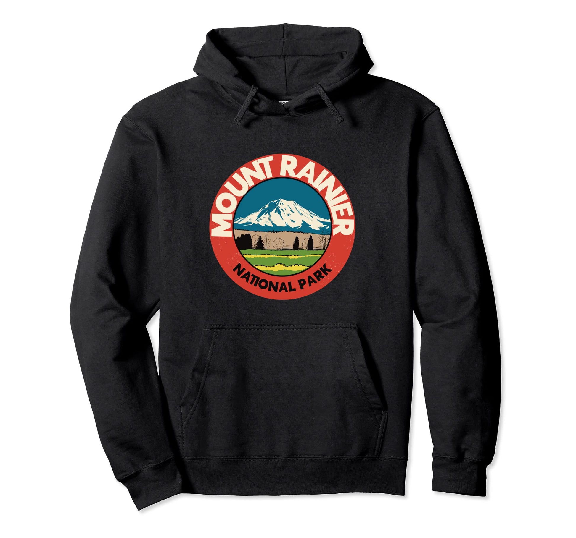 Mount Rainier National Park Hoodie - Trendy Graphic for Adults - T-Shirt, Sweatshirt, Hoodie
