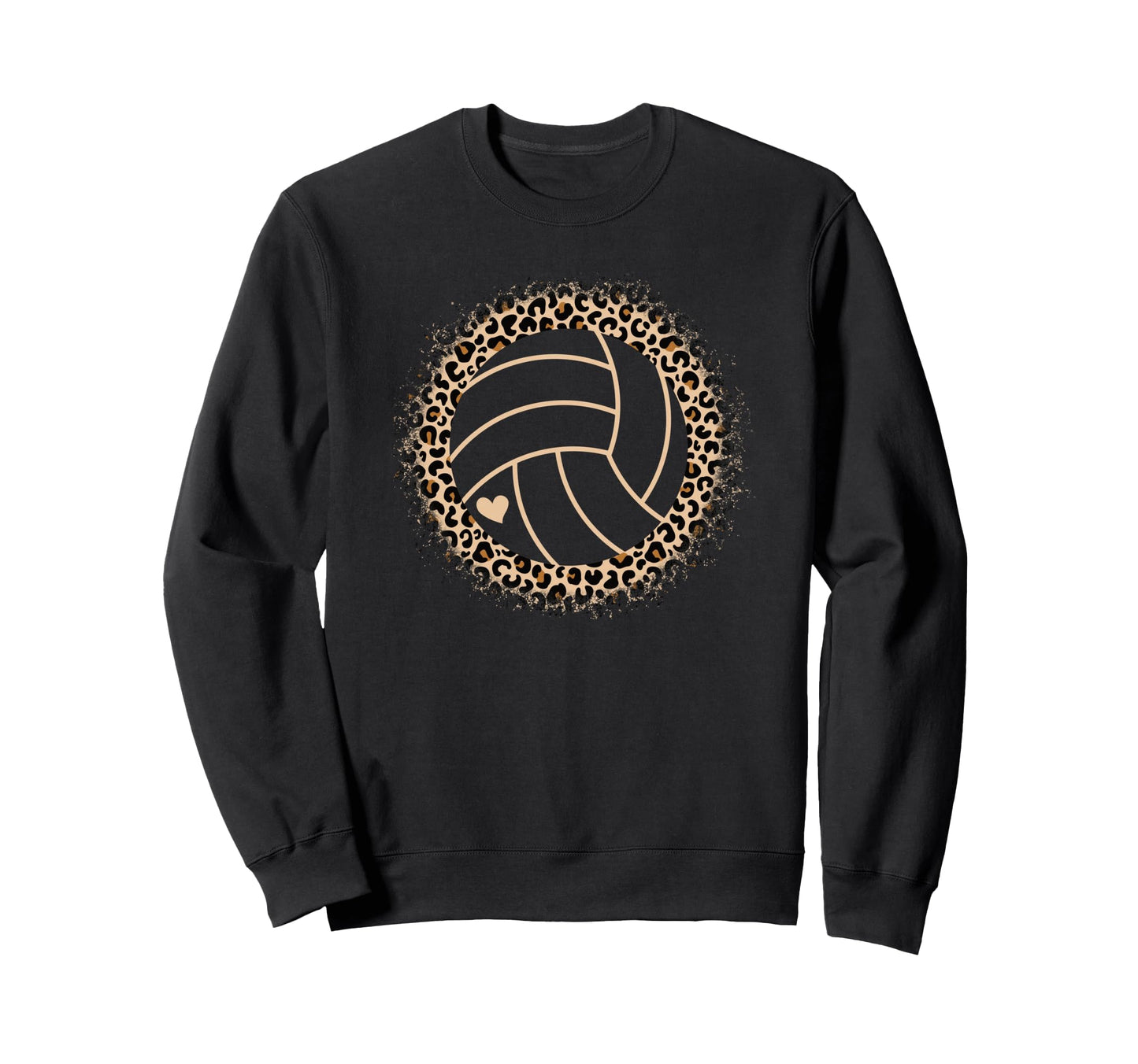Volleyball Leopard Volleyball Sweatshirt - Casual Everyday Wear for Adults - T-Shirt, Sweatshirt, Hoodie