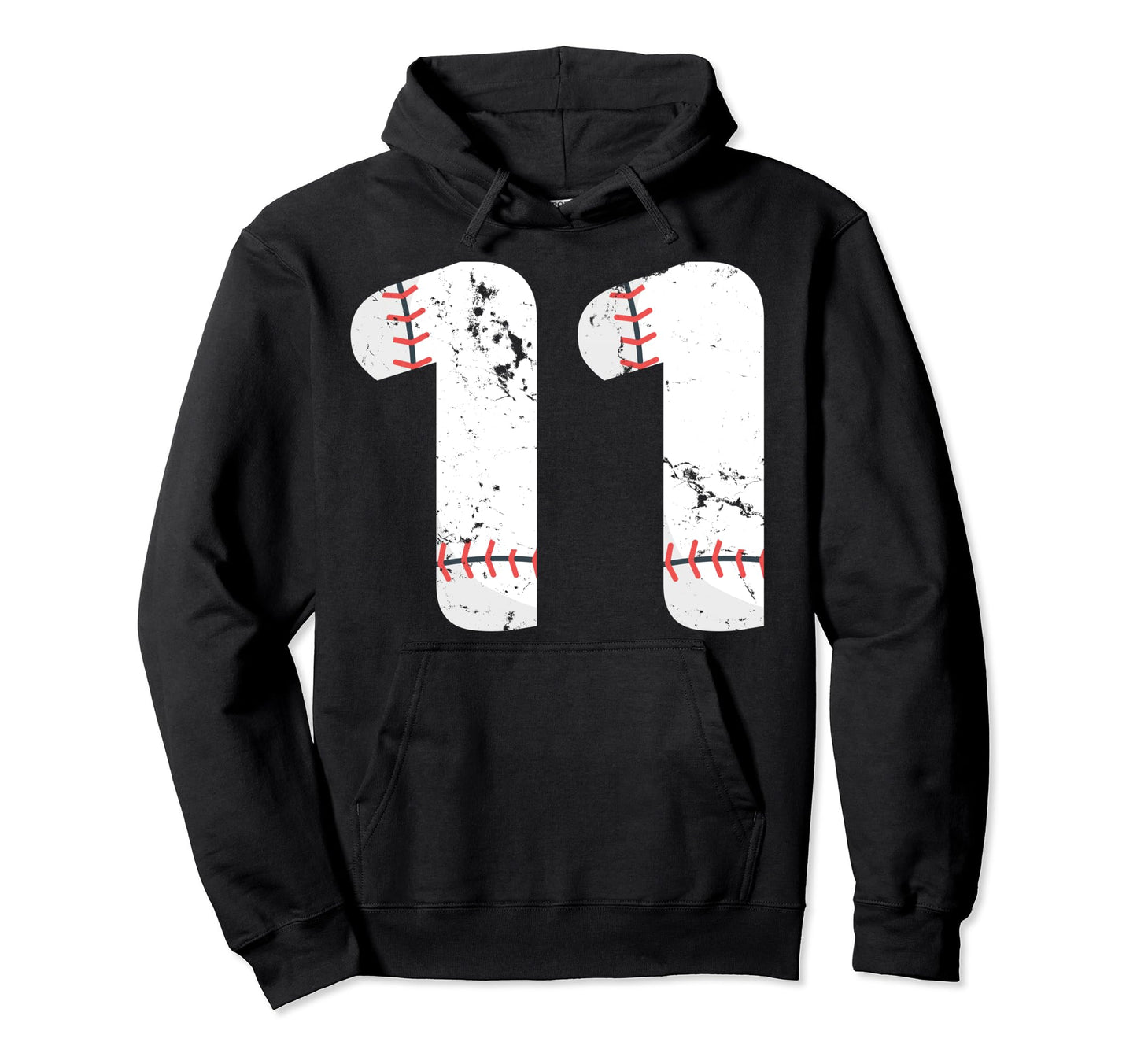 Number 11 Baseball Distressed Team Hoodie - Unique Graphic for Adults - T-Shirt, Sweatshirt, Hoodie