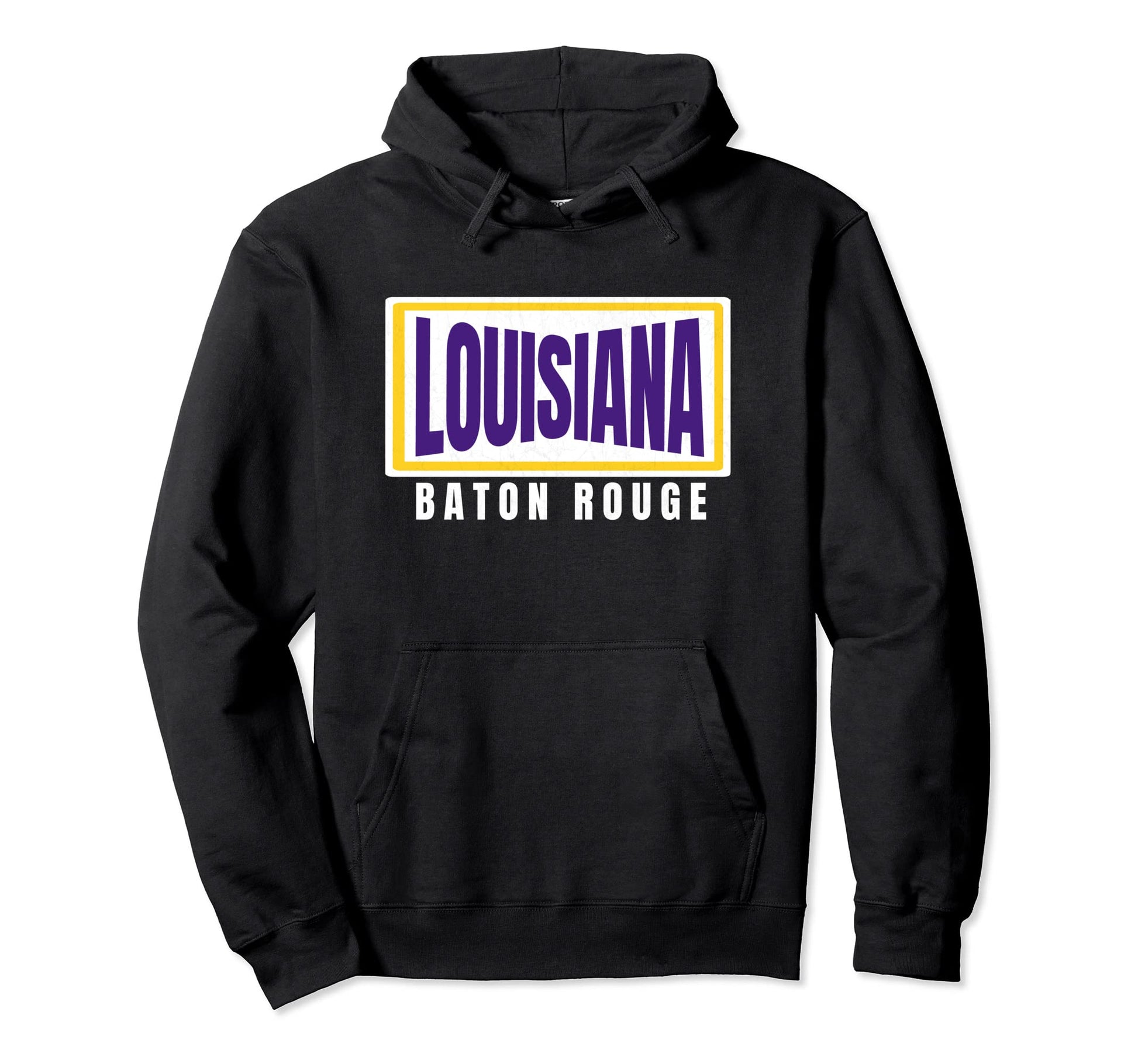 Baton Rouge Purple Yellow Stripe Hoodie - Casual Everyday Wear Unisex - T-Shirt, Sweatshirt, Hoodie