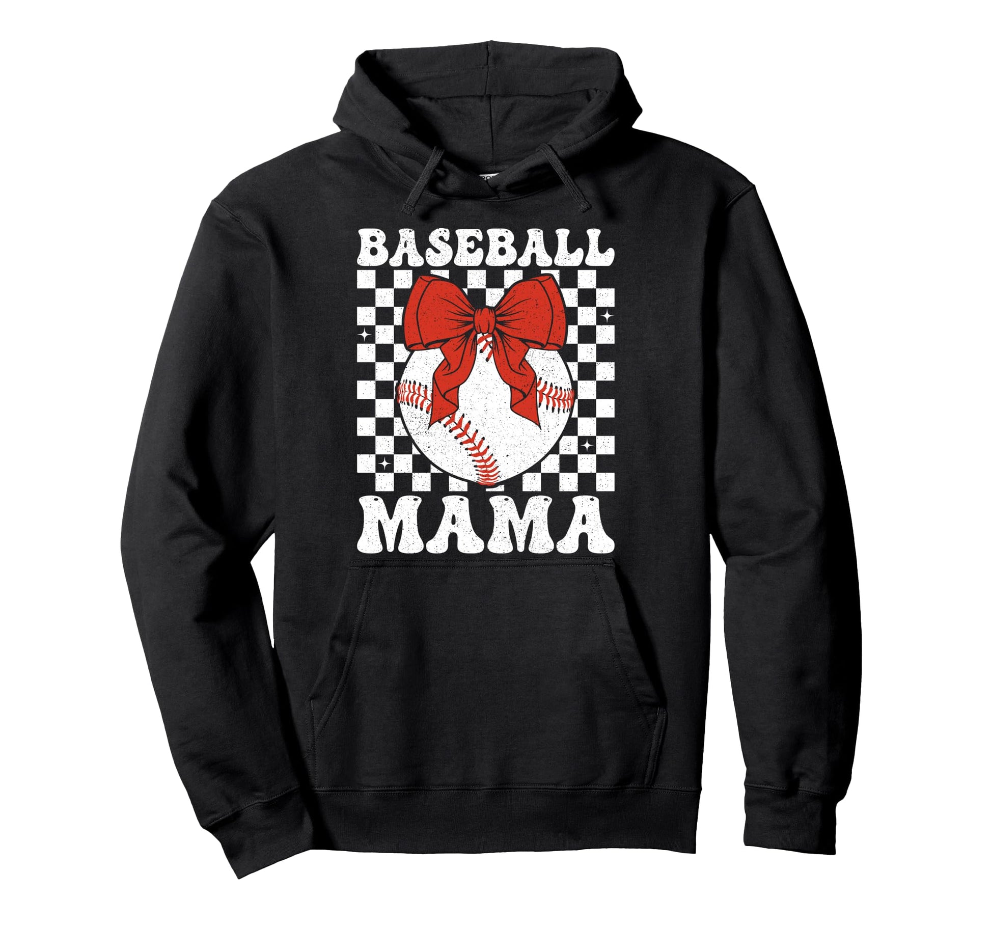 Baseball Mama Coquette Bow Game Day Baseball Hoodie - Graphic Print Unisex - T-Shirt, Sweatshirt, Hoodie