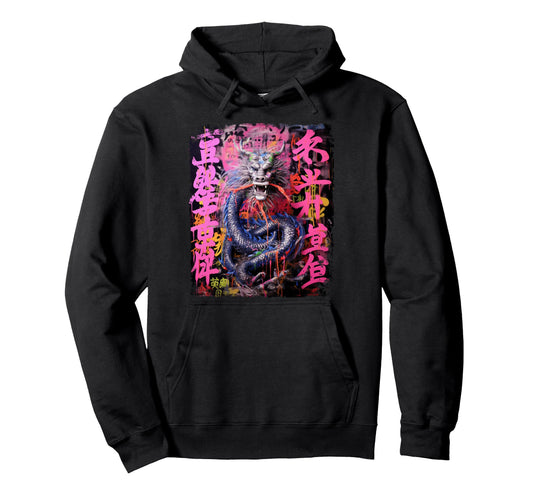 Aesthetic Dragon Streetwear Hoodie - Aesthetic Graphic for Adults - T-Shirt, Sweatshirt, Hoodie
