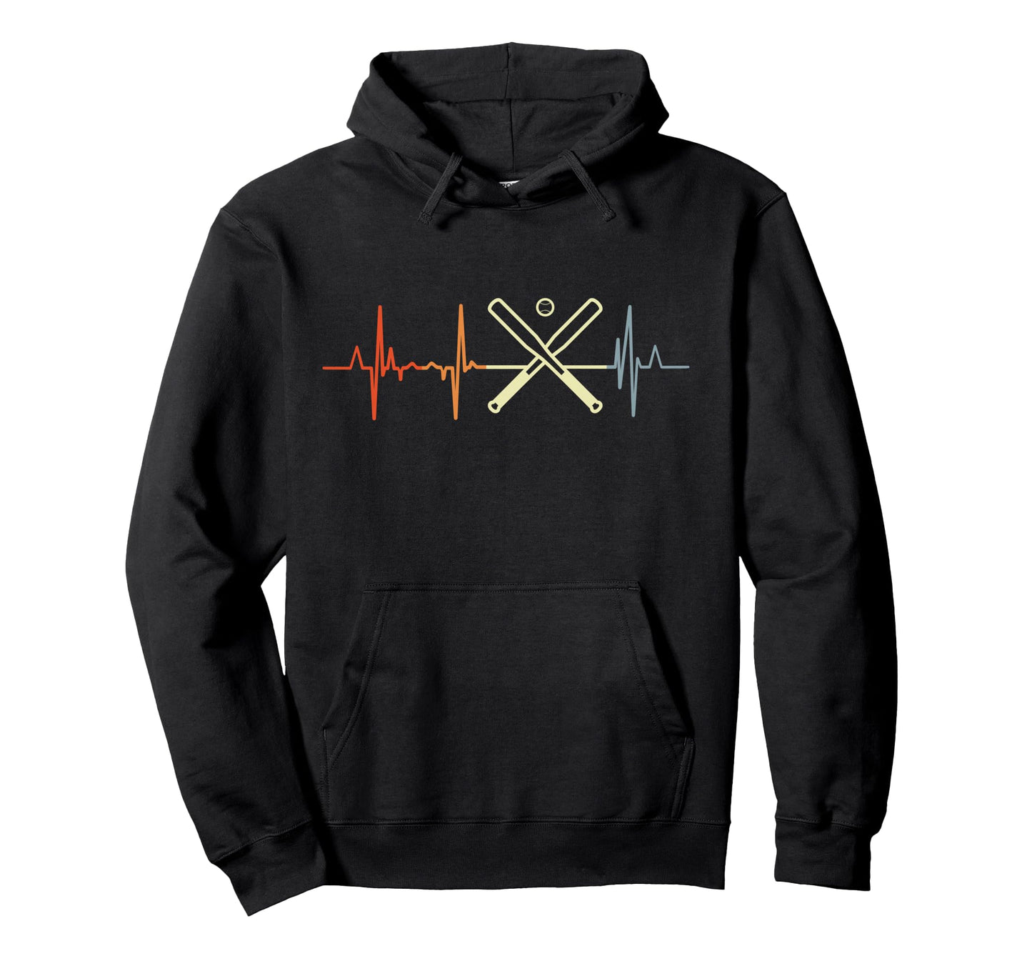 Baseball Enthusiast Heartbeat Baseball Hoodie - Trendy Graphic Unisex - T-Shirt, Sweatshirt, Hoodie