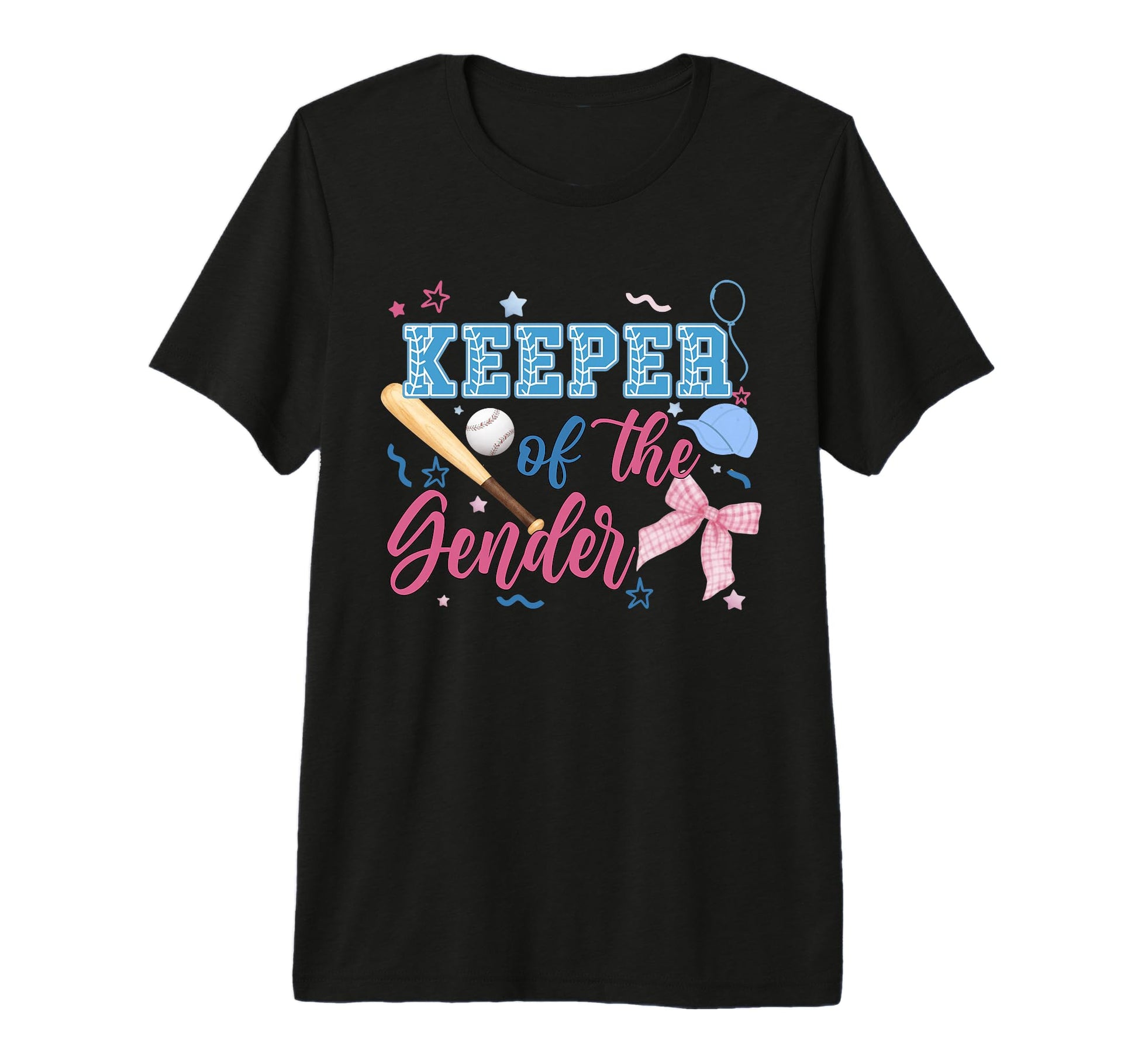 Keeper Gender Baseball Or Bows Gender T-Shirt - Minimalist Print Unisex - T-Shirt, Sweatshirt, Hoodie