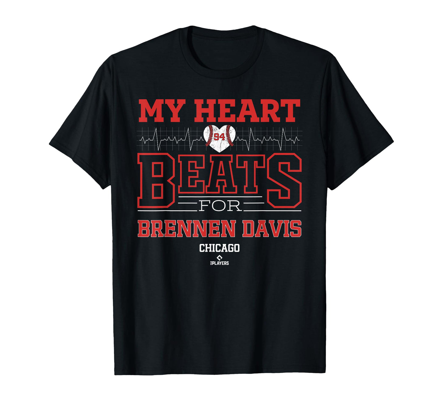 My Heart Beats Brennen Davis Chicago T-Shirt - Graphic Print for Adults - T-Shirt, Sweatshirt, Hoodie
