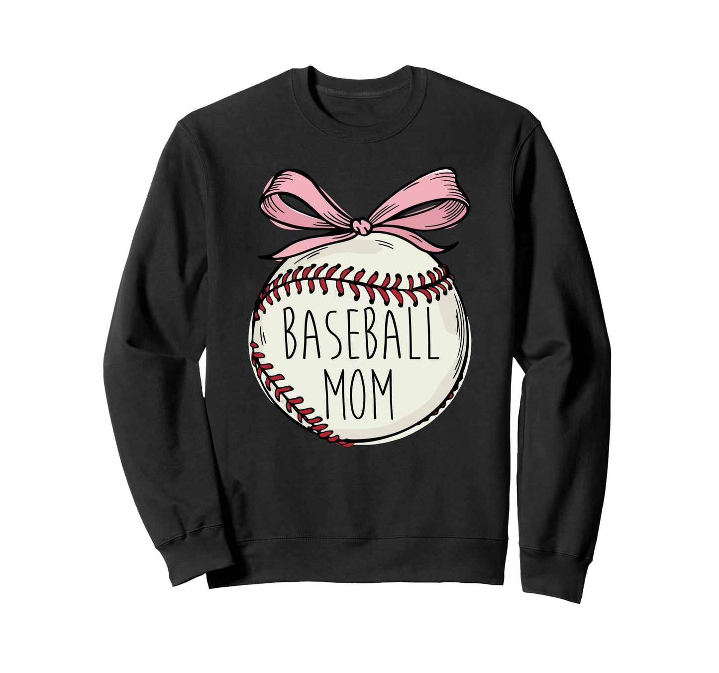 Baseball Mom Coquette Bow Team Sweatshirt - Aesthetic Graphic Unisex - T-Shirt, Sweatshirt, Hoodie
