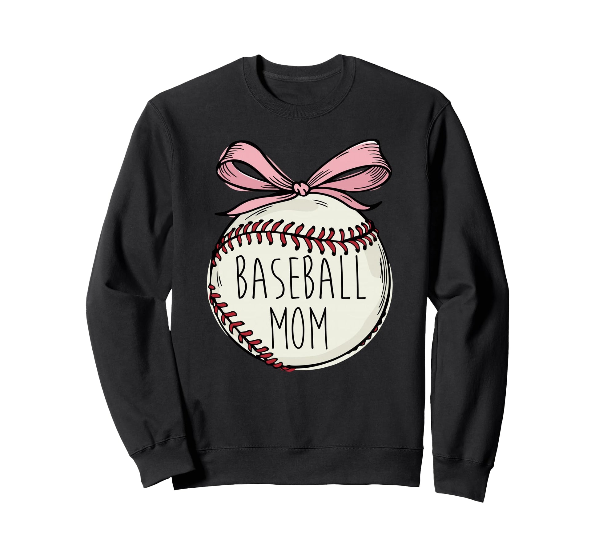Baseball Mom Coquette Bow Team Sweatshirt - Aesthetic Graphic Unisex - T-Shirt, Sweatshirt, Hoodie
