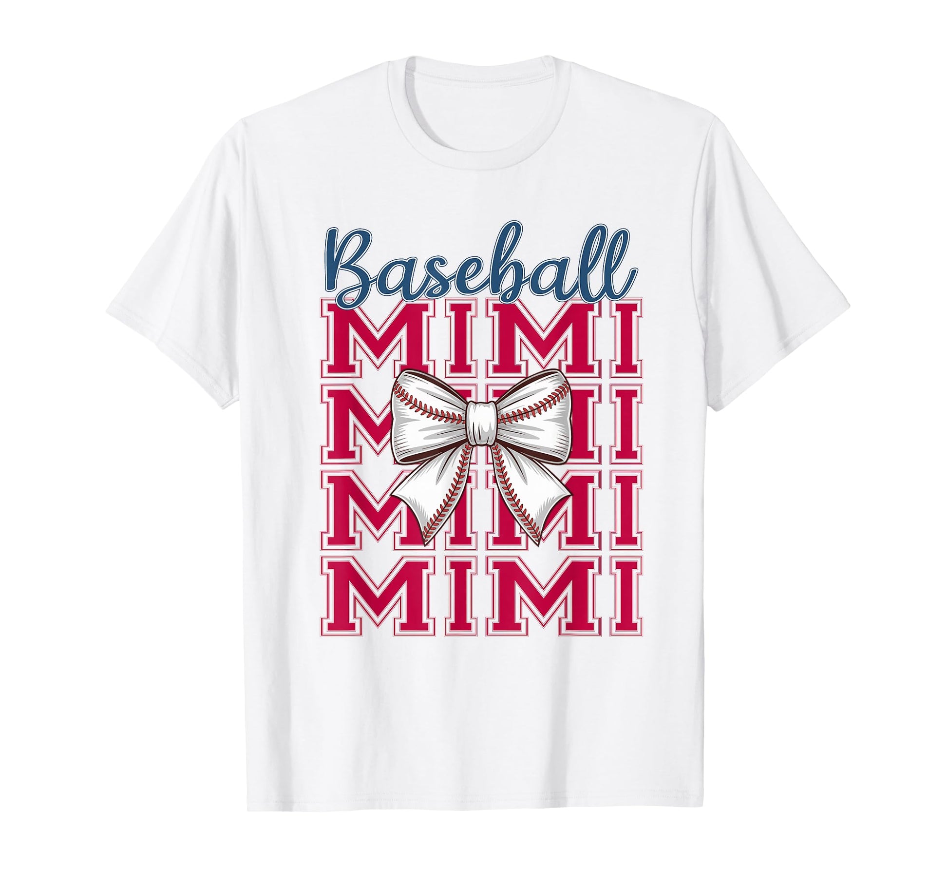 Baseball Mimi Coquette Bow Grandma T-Shirt - Novelty Apparel Unisex - T-Shirt, Sweatshirt, Hoodie