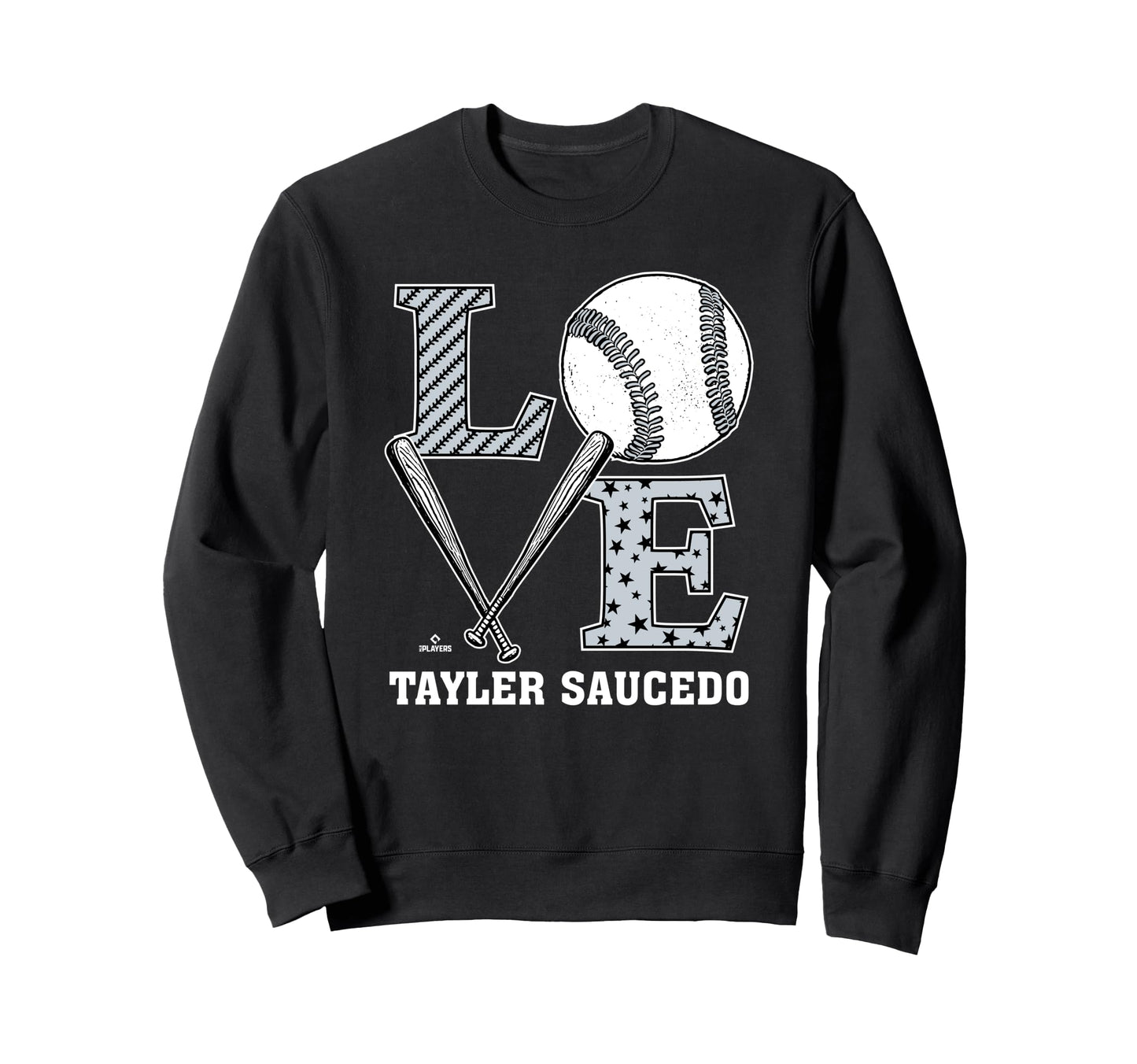 Distressed Baseball Love Tayler Saucedo Sweatshirt - Trendy Graphic Unisex - T-Shirt, Sweatshirt, Hoodie