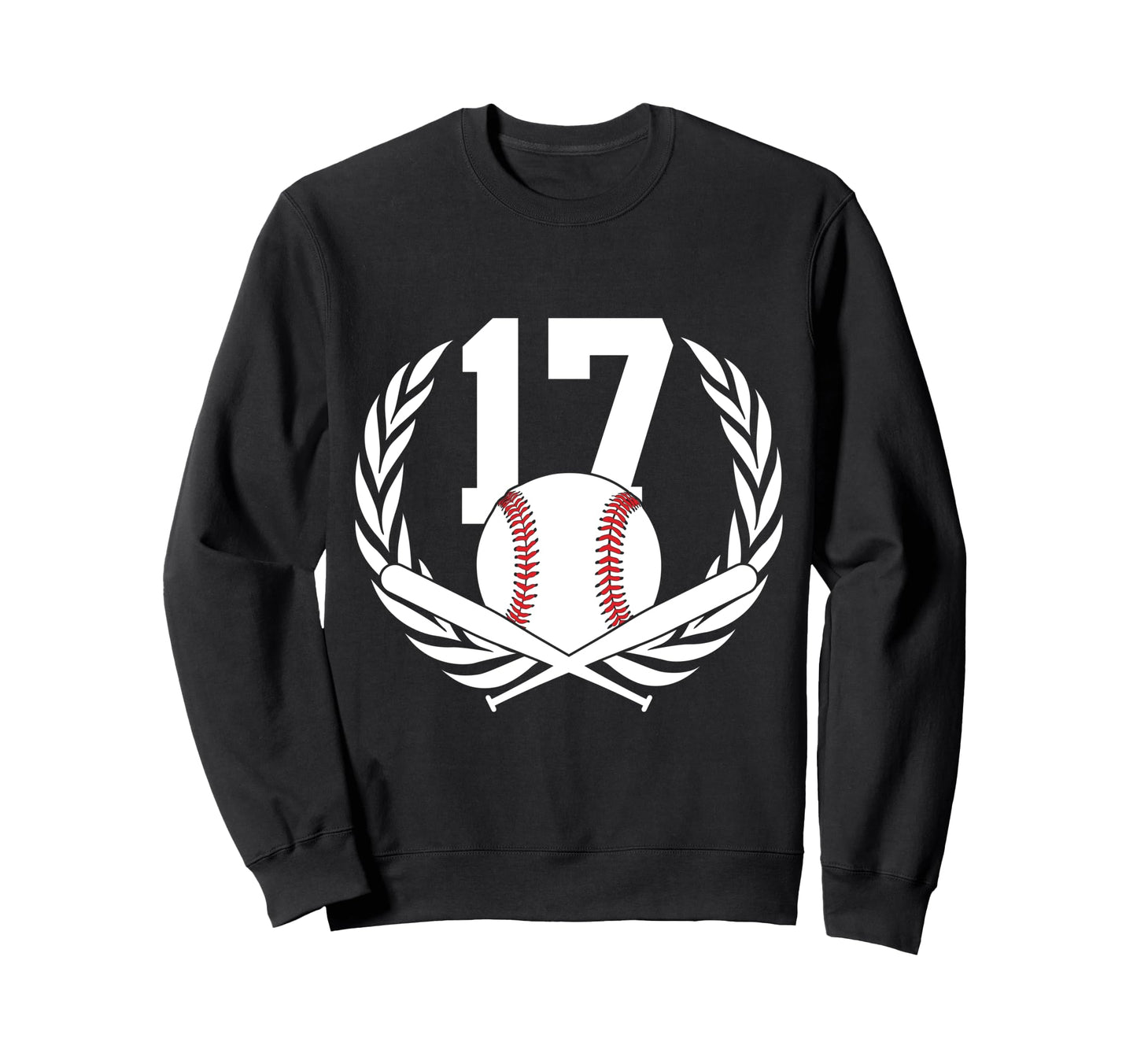 17 Years Number 17 Baseball 17Th Birthday Sweatshirt - Graphic Print Unisex - T-Shirt, Sweatshirt, Hoodie