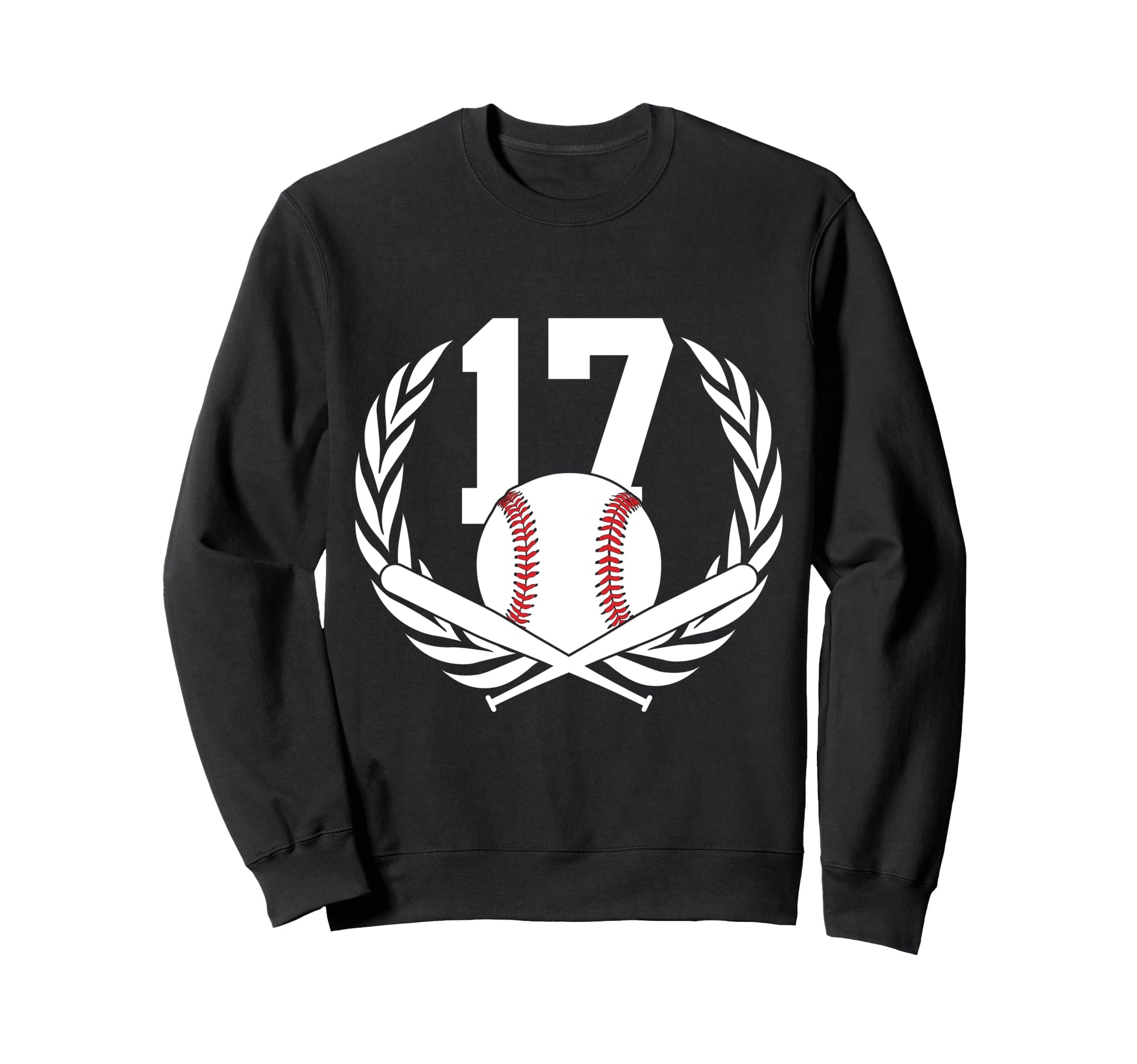 17 Years Number 17 Baseball 17Th Birthday Sweatshirt - Graphic Print Unisex - T-Shirt, Sweatshirt, Hoodie