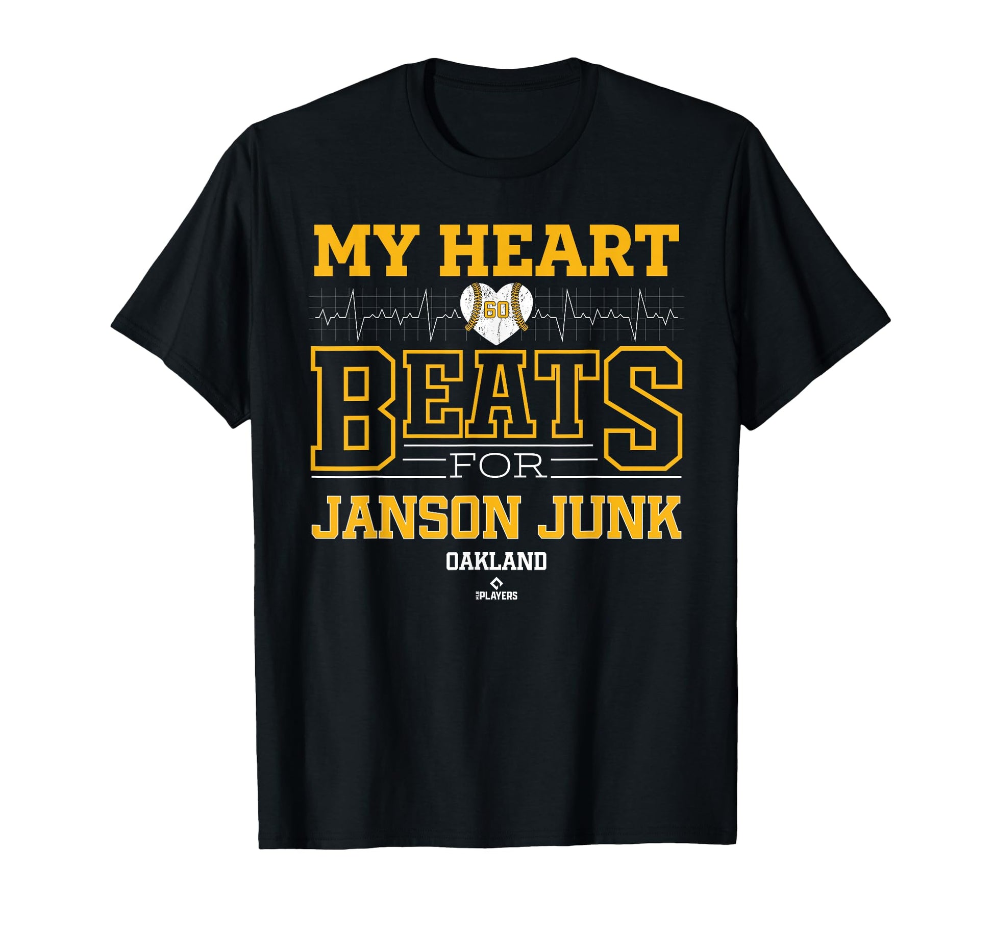 My Heart Beats Janson Junk Oakland T-Shirt - Minimalist Print for Adults - T-Shirt, Sweatshirt, Hoodie