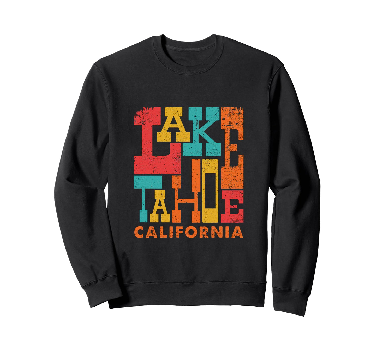 Lake Tahoe California Colorful Sweatshirt - Minimalist Print Men Women - T-Shirt, Sweatshirt, Hoodie