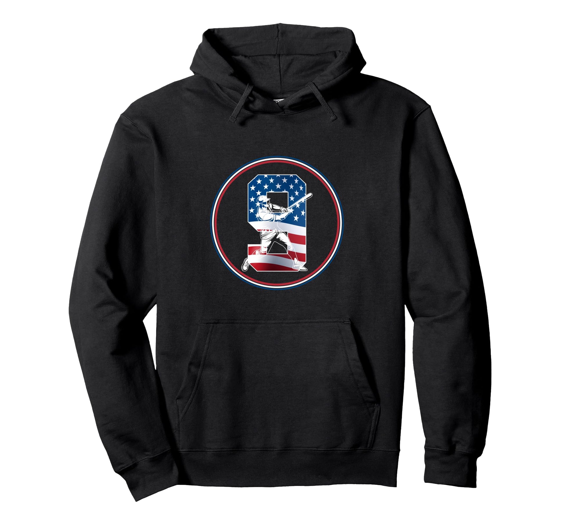 Number 9 Years Baseball 9Th Birthday Hoodie - Custom Art Print Men Women - T-Shirt, Sweatshirt, Hoodie