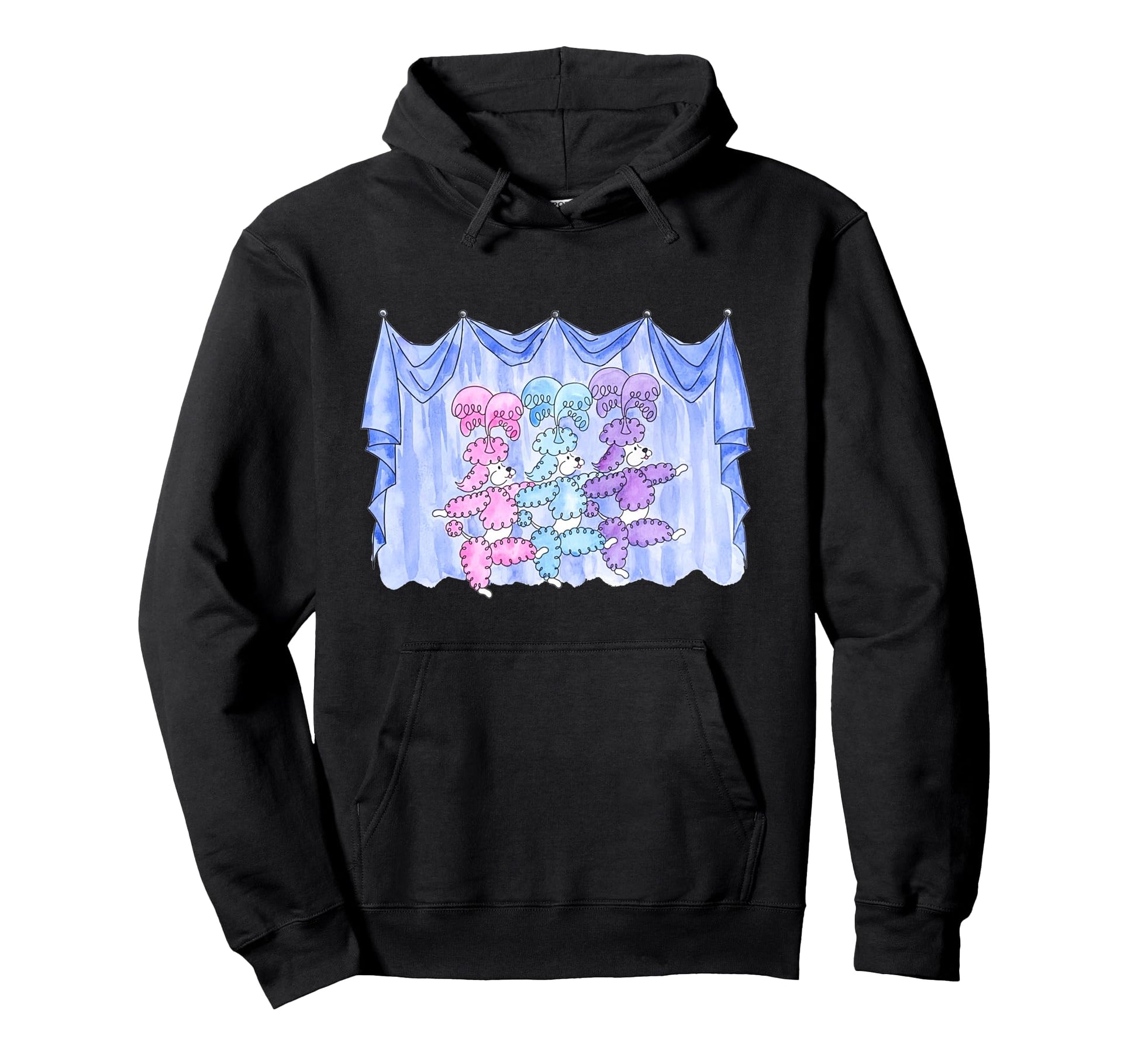 Showgirl Dancing Poodle Dogs Y2K Mid Hoodie - Aesthetic Graphic Unisex - T-Shirt, Sweatshirt, Hoodie
