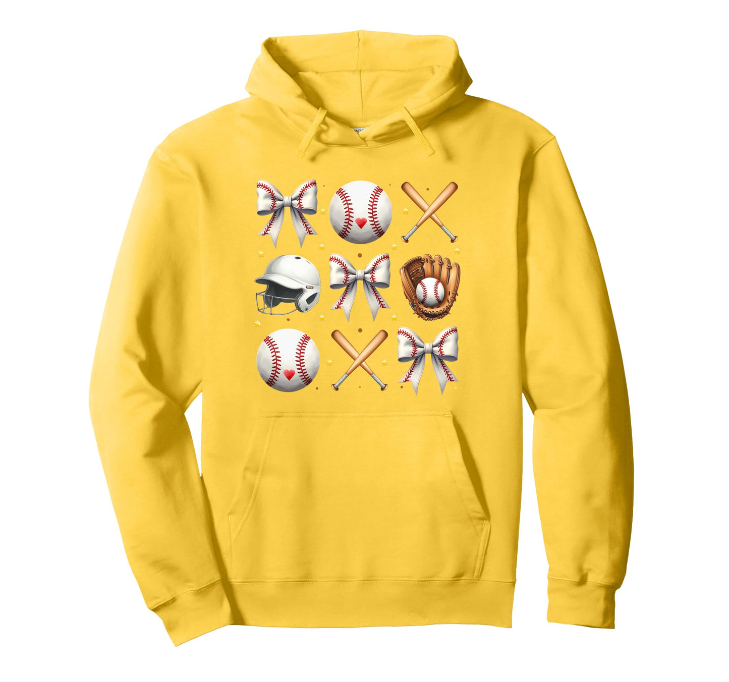 Baseball Coquette Bow Baseball Lovers Hoodie - Trendy Graphic Men Women - T-Shirt, Sweatshirt, Hoodie