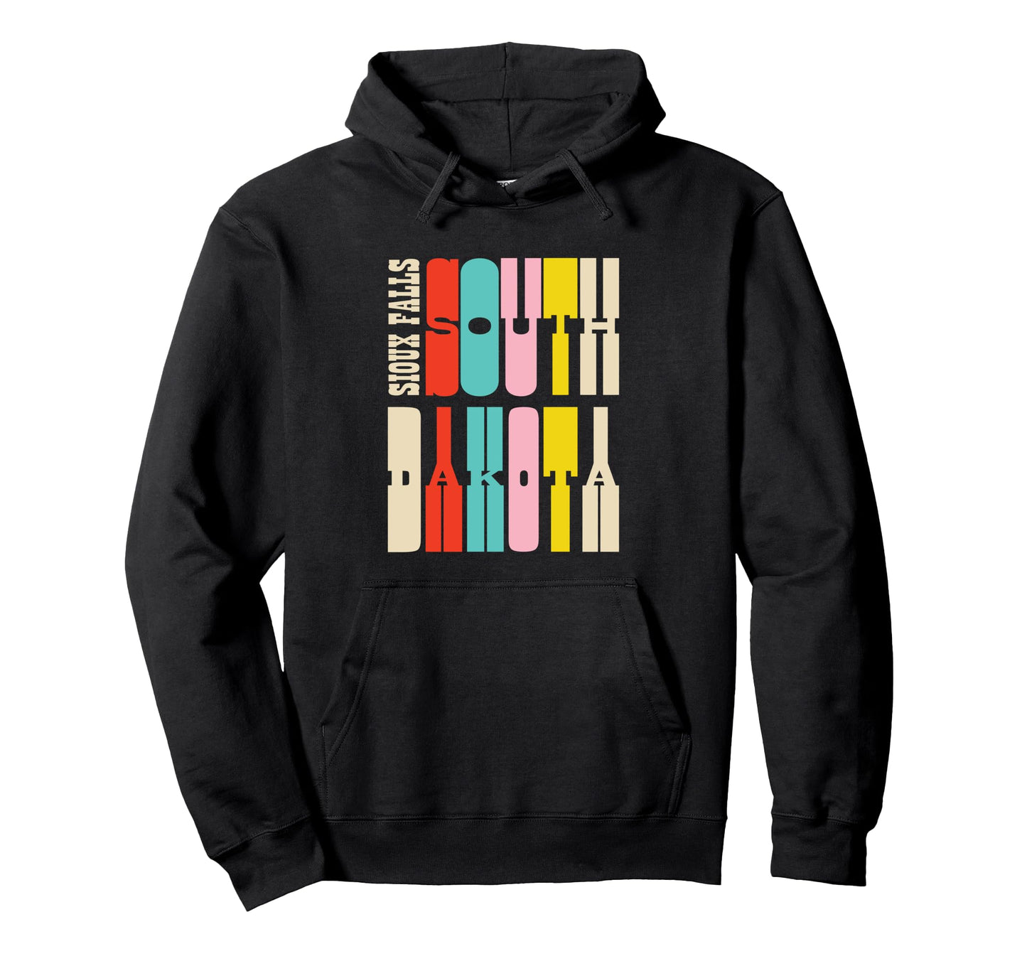Sioux Falls South Dakota Souvenir Colorful Hoodie - Graphic Print Unisex - T-Shirt, Sweatshirt, Hoodie