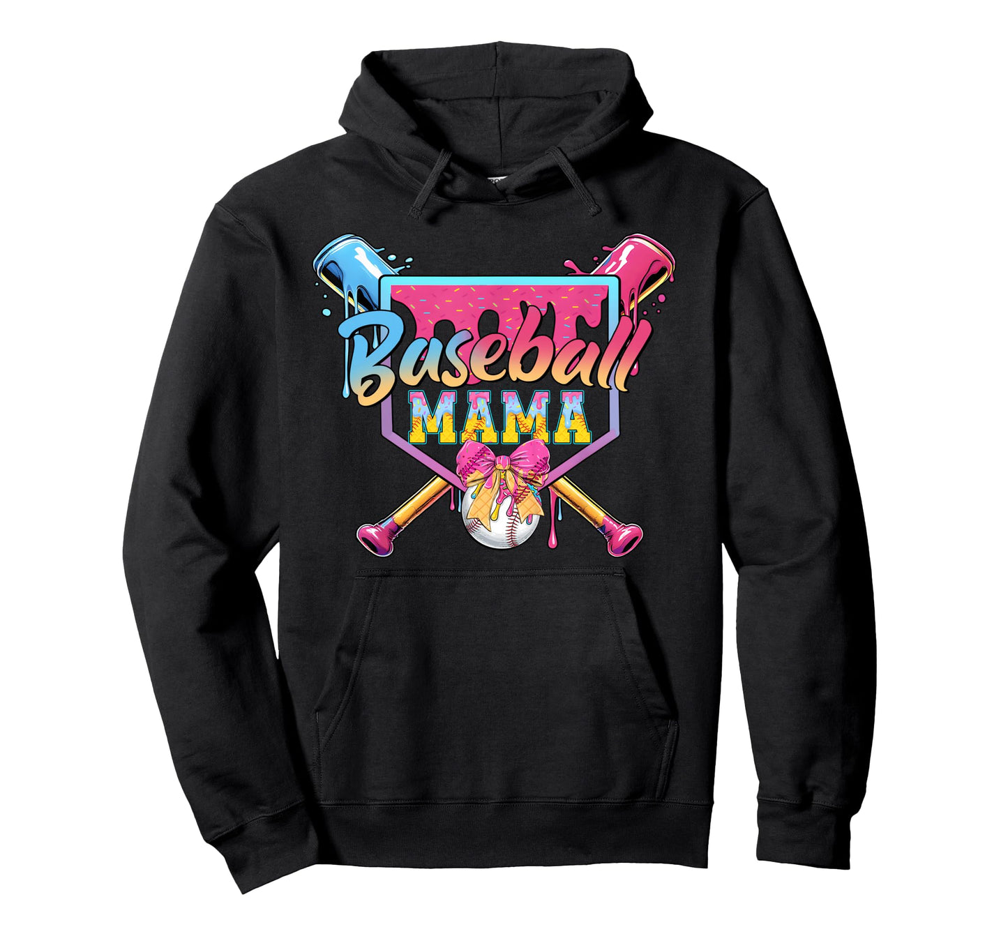 Mothers Day Funny Mama Mom Baseball Hoodie - Custom Art Print Men Women - T-Shirt, Sweatshirt, Hoodie