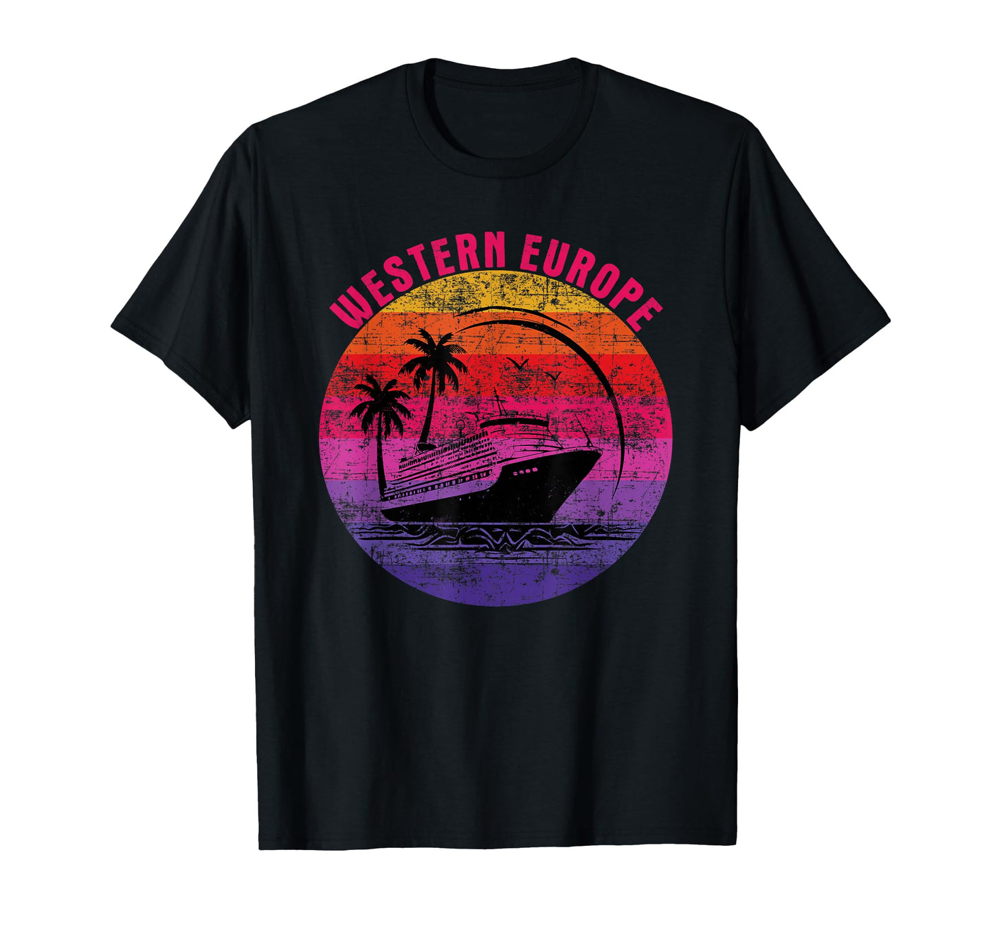Western Europe Cruise Sunset Family Reunion T-Shirt - Graphic Print Unisex - T-Shirt, Sweatshirt, Hoodie