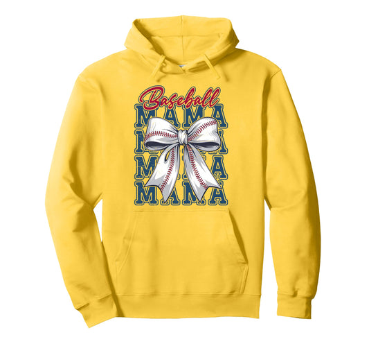 Baseball Coquette Bow Baseball Hoodie - Casual Everyday Wear for Adults - T-Shirt, Sweatshirt, Hoodie