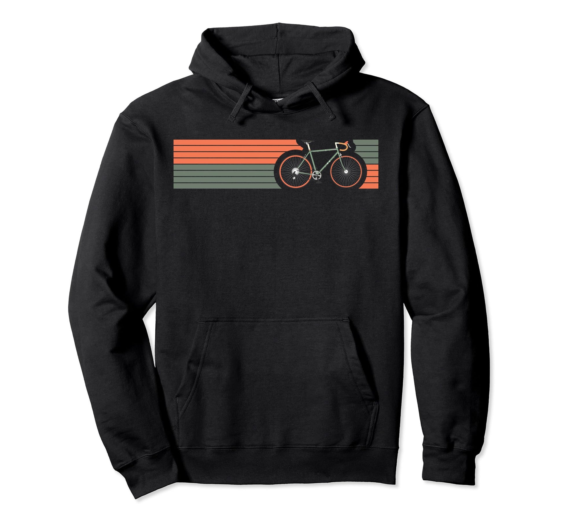 Bicycle Road Bike Stripes Colours Hoodie - Novelty Apparel for Adults - T-Shirt, Sweatshirt, Hoodie
