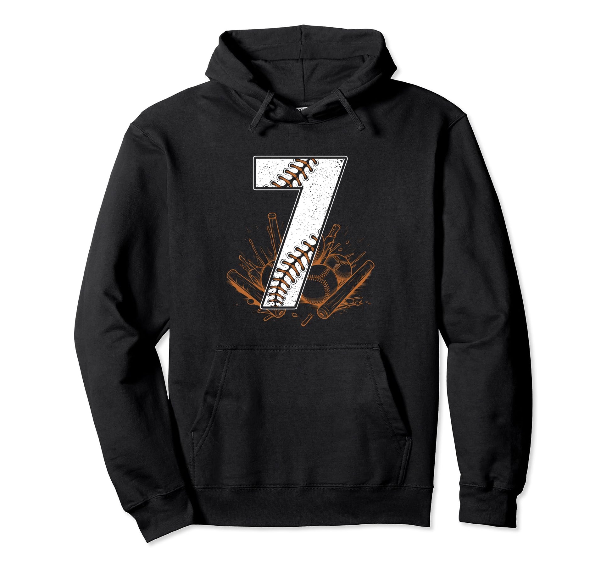 Baseball Birthday 7Th Birthday Party Hoodie - Minimalist Print Men Women - T-Shirt, Sweatshirt, Hoodie
