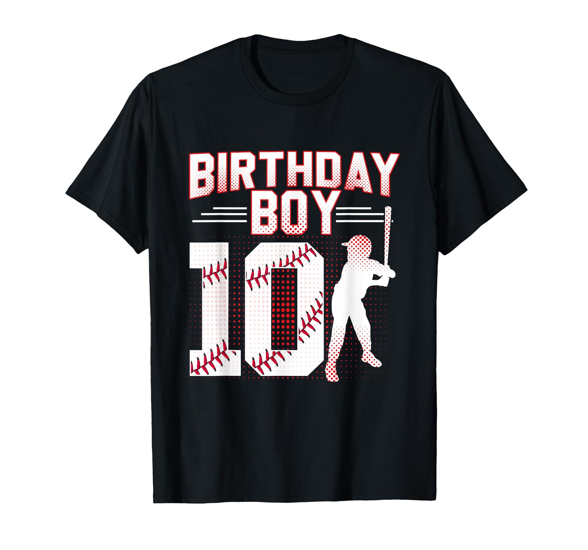 Baseball Birthday 10Th Birthday 10 Years T-Shirt - Graphic Print Men Women - T-Shirt, Sweatshirt, Hoodie