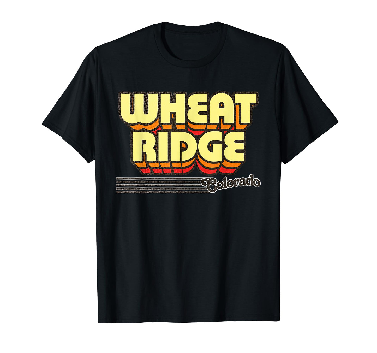Wheat Ridge Colorado Stripes T-Shirt - Minimalist Print Unisex - T-Shirt, Sweatshirt, Hoodie