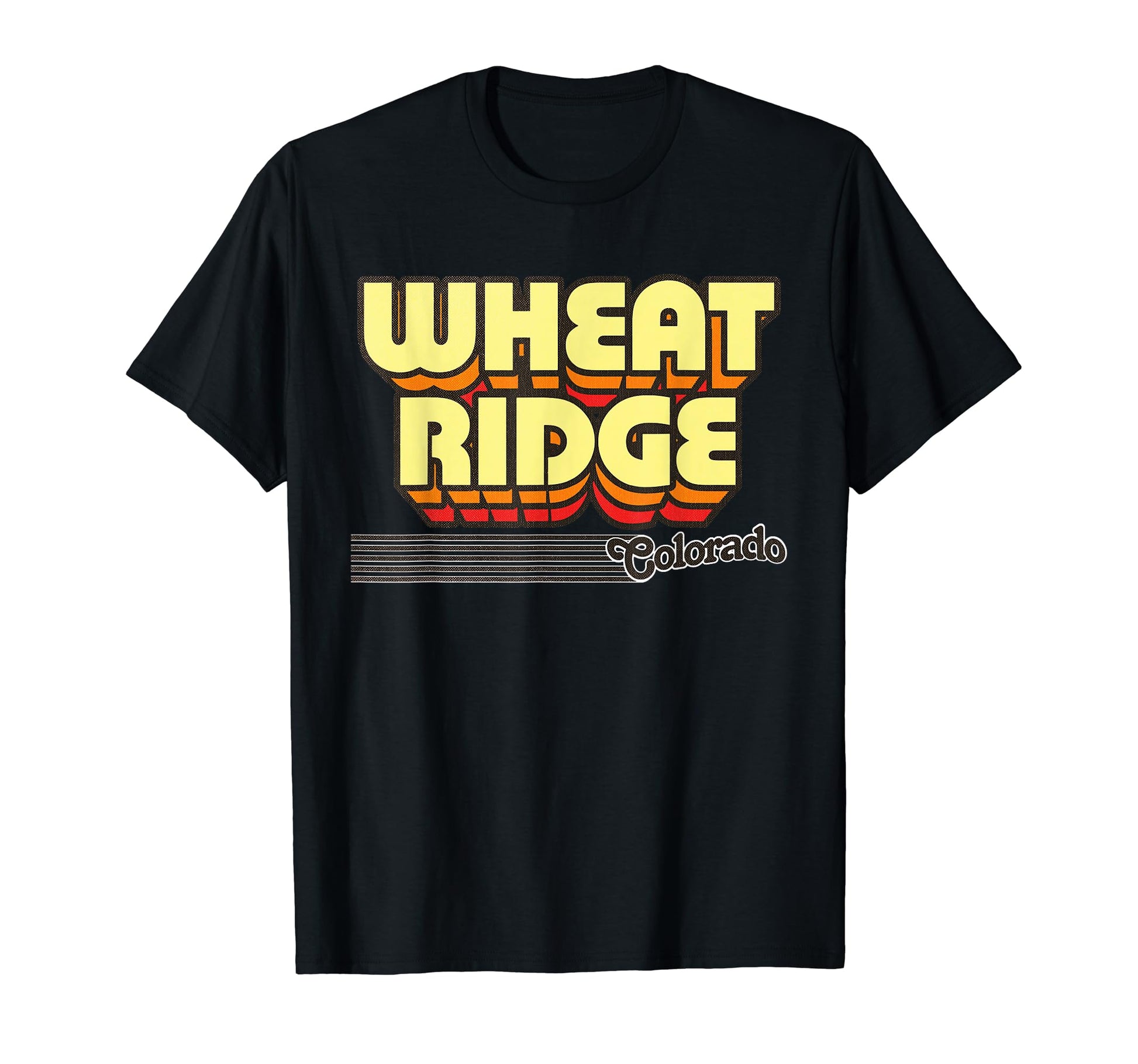 Wheat Ridge Colorado Stripes T-Shirt - Minimalist Print Unisex - T-Shirt, Sweatshirt, Hoodie