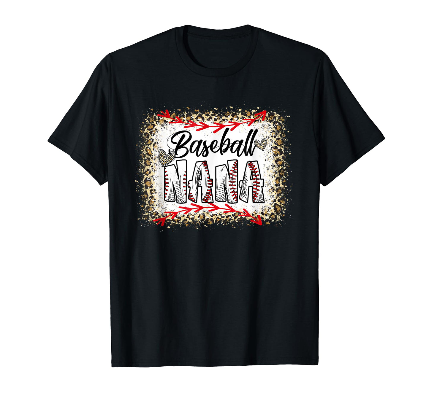 Funny Baseball Nana Leopard T-Shirt - Fun Novelty Design for Adults - T-Shirt, Sweatshirt, Hoodie