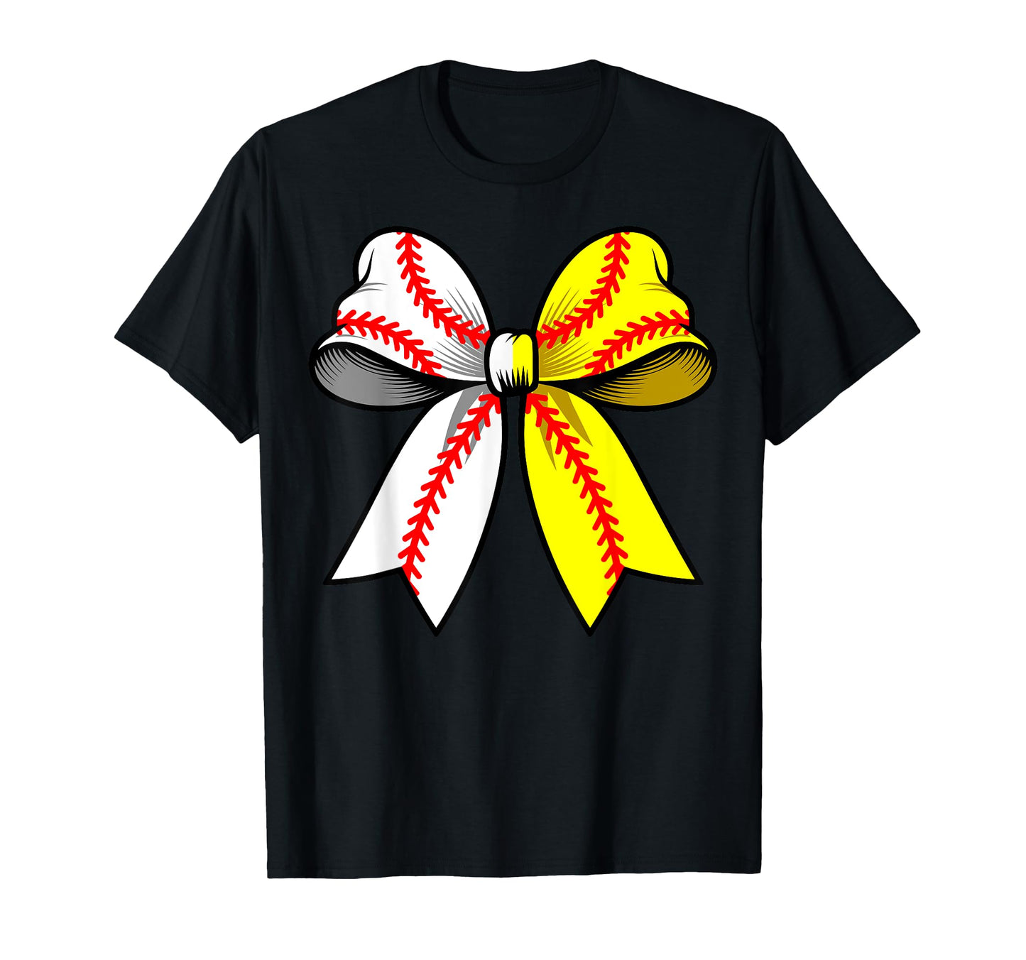 Baseball Softball Coquette Bow Funny T-Shirt - Custom Art Print for Adults - T-Shirt, Sweatshirt, Hoodie
