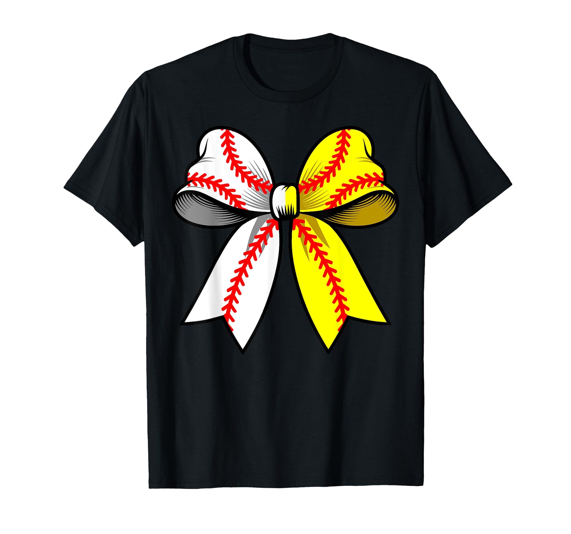 Baseball Softball Coquette Bow Funny T-Shirt - Custom Art Print for Adults - T-Shirt, Sweatshirt, Hoodie