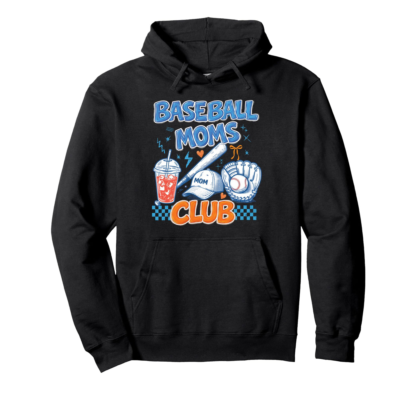 Baseball Moms Club Iced Coffee Glove Hoodie - Streetwear Style Men Women - T-Shirt, Sweatshirt, Hoodie