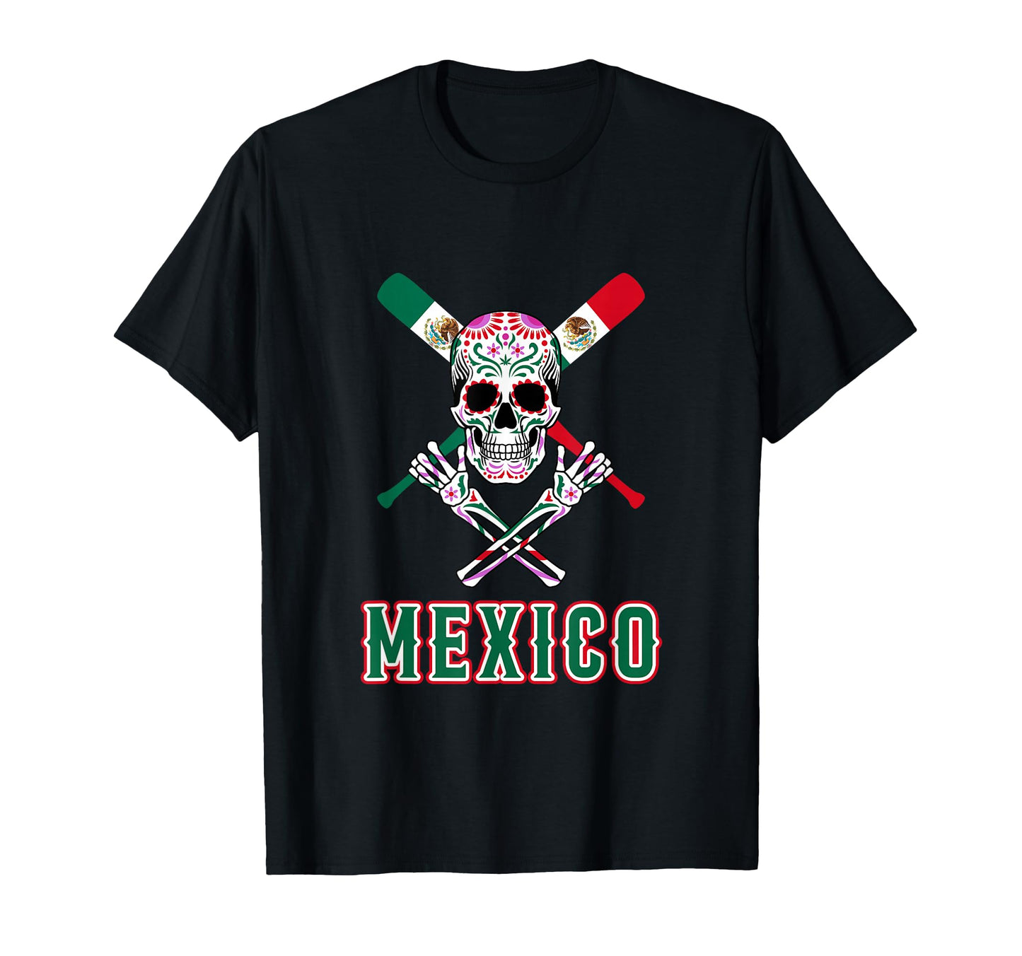 Sugar Skull Cinco De Mayo Crossed T-Shirt - Novelty Apparel Unisex - T-Shirt, Sweatshirt, Hoodie