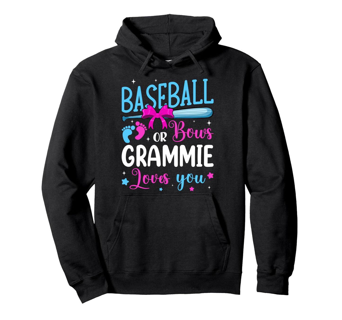 Baseball Or Bows Grammie Loves You Hoodie - Minimalist Print Men Women - T-Shirt, Sweatshirt, Hoodie