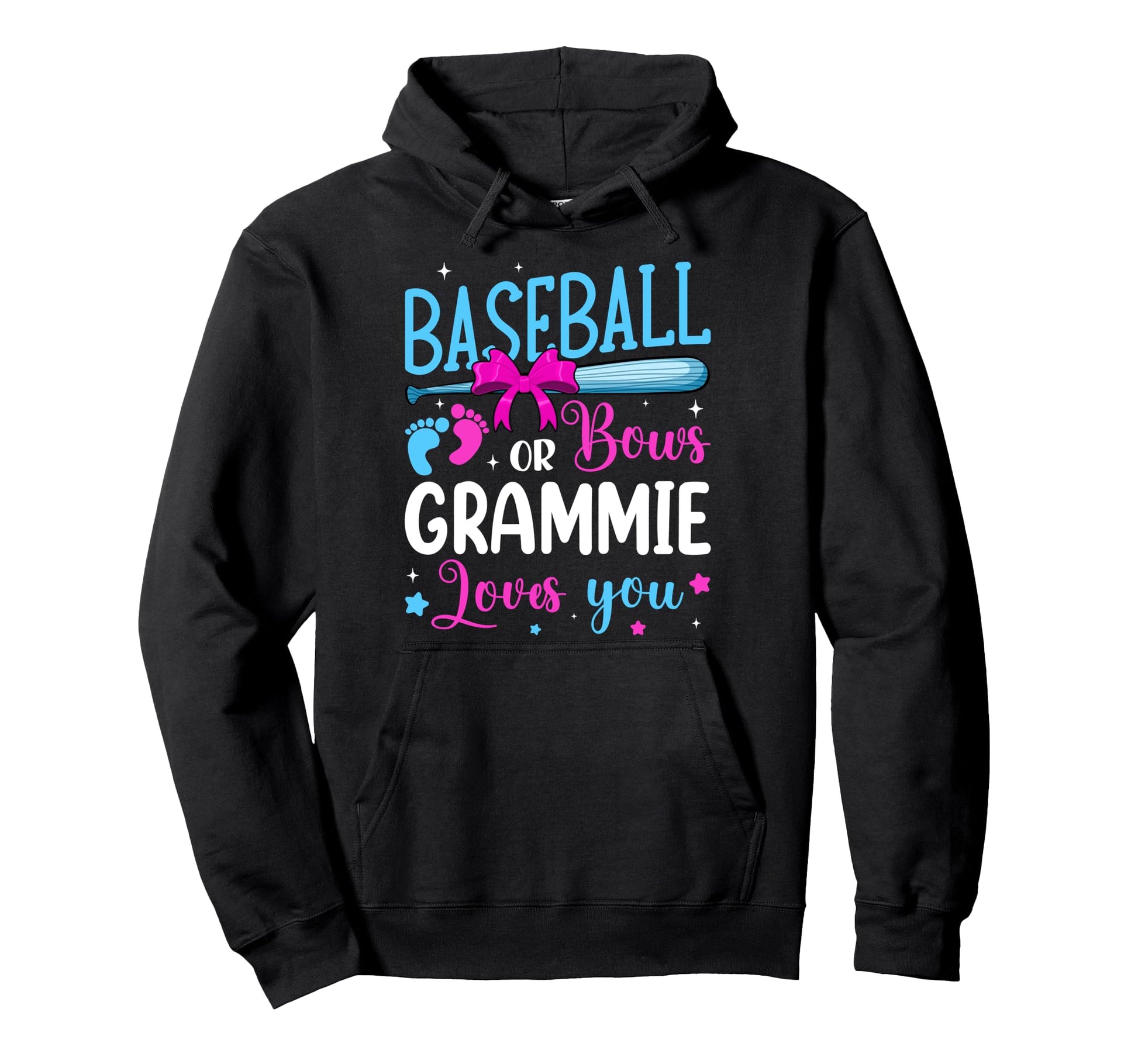 Baseball Or Bows Grammie Loves You Hoodie - Minimalist Print Men Women - T-Shirt, Sweatshirt, Hoodie