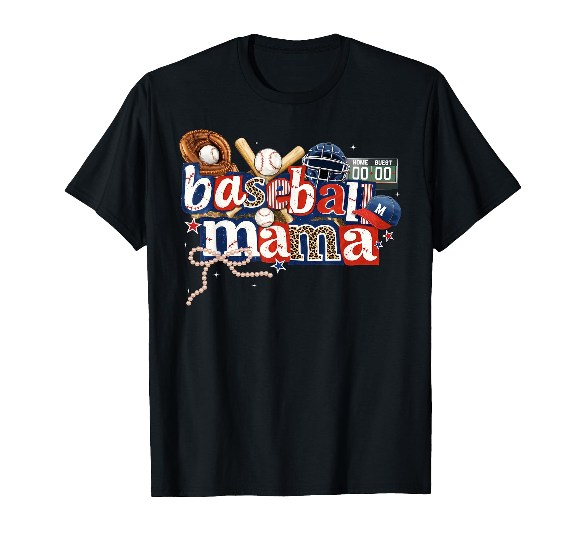Baseball Mama Sports Mom Baseball T-Shirt - Custom Art Print for Adults - T-Shirt, Sweatshirt, Hoodie