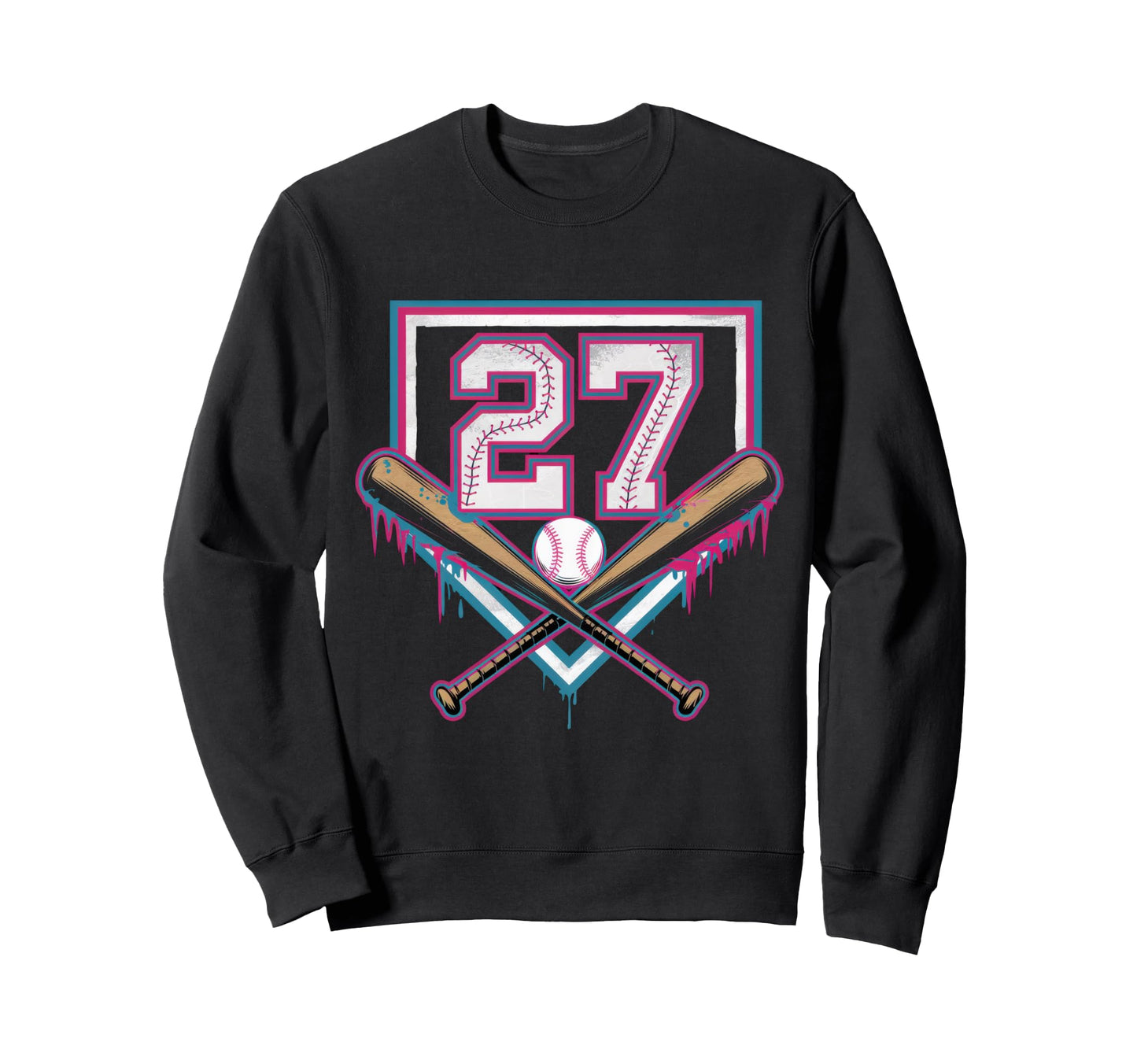 27Th Birthday Baseball Home Ice Sweatshirt - Casual Everyday Wear Unisex - T-Shirt, Sweatshirt, Hoodie