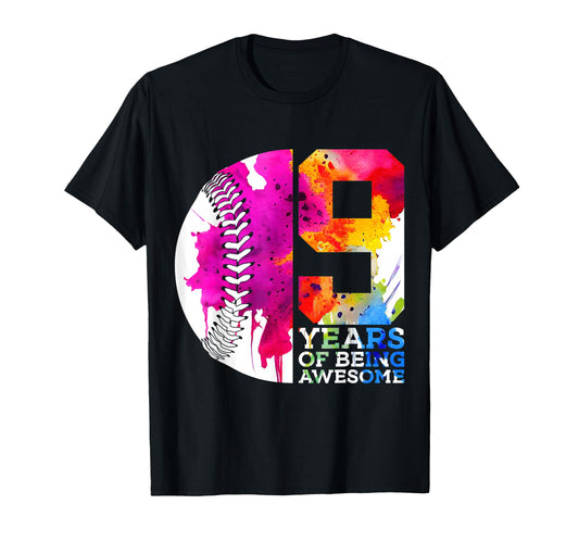 9 Years Being Awesome Baseball 9Th T-Shirt - Streetwear Style Men Women - T-Shirt, Sweatshirt, Hoodie