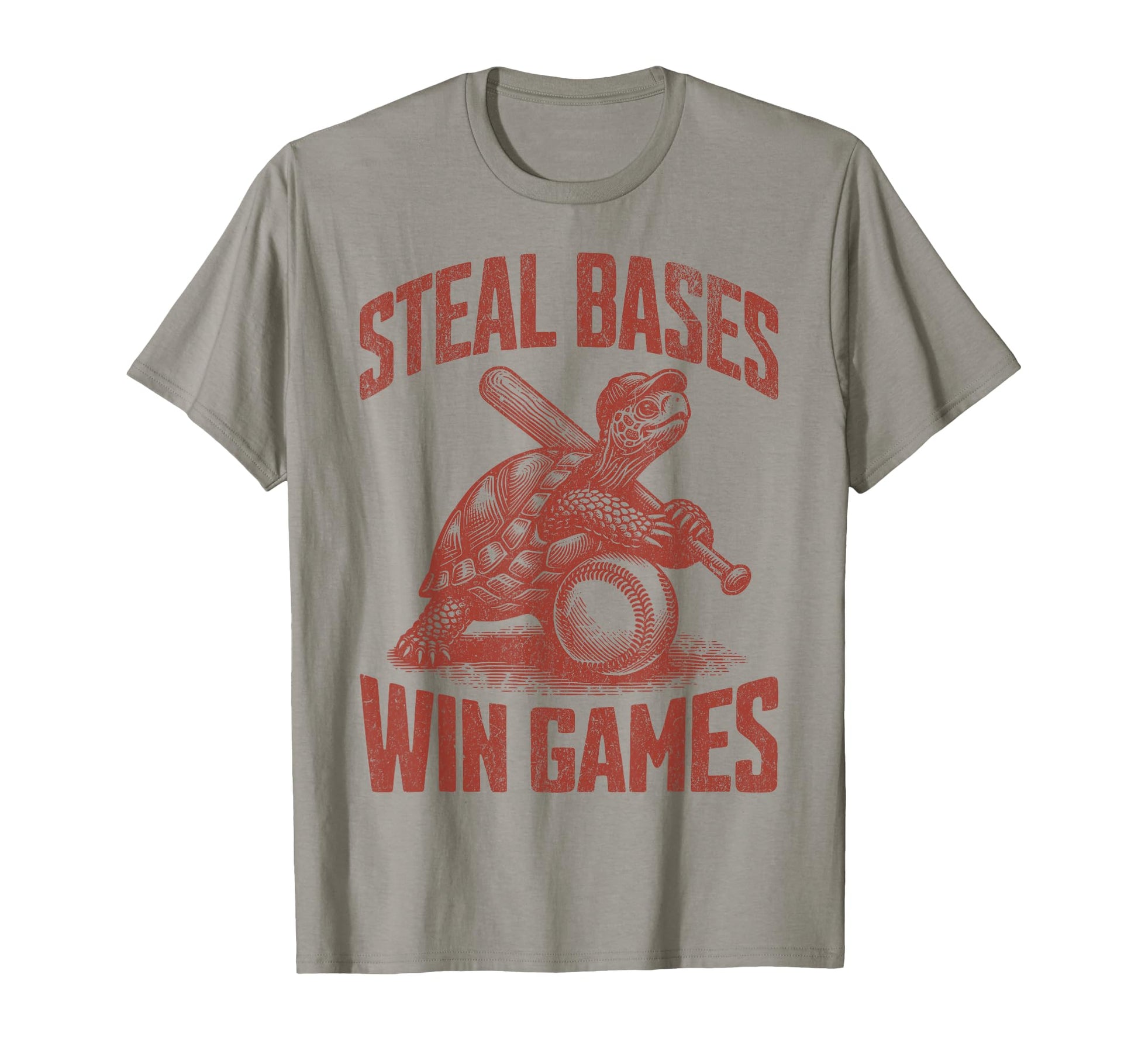 Baseball Sport Funny Sports Turtle T-Shirt - Fun Novelty Design for Adults - T-Shirt, Sweatshirt, Hoodie