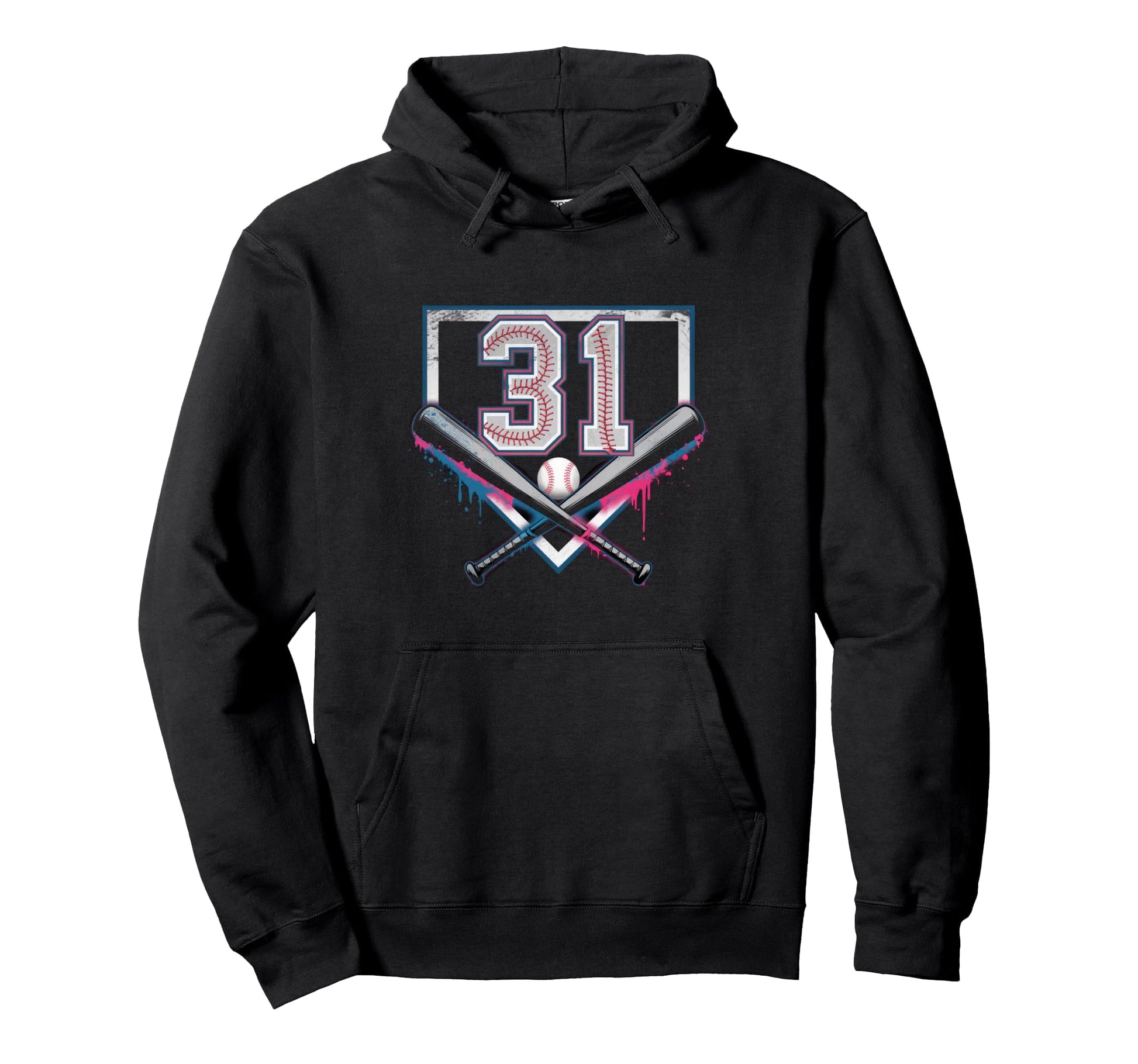 31Th Birthday Baseball Home Ice Hoodie - Aesthetic Graphic for Adults - T-Shirt, Sweatshirt, Hoodie