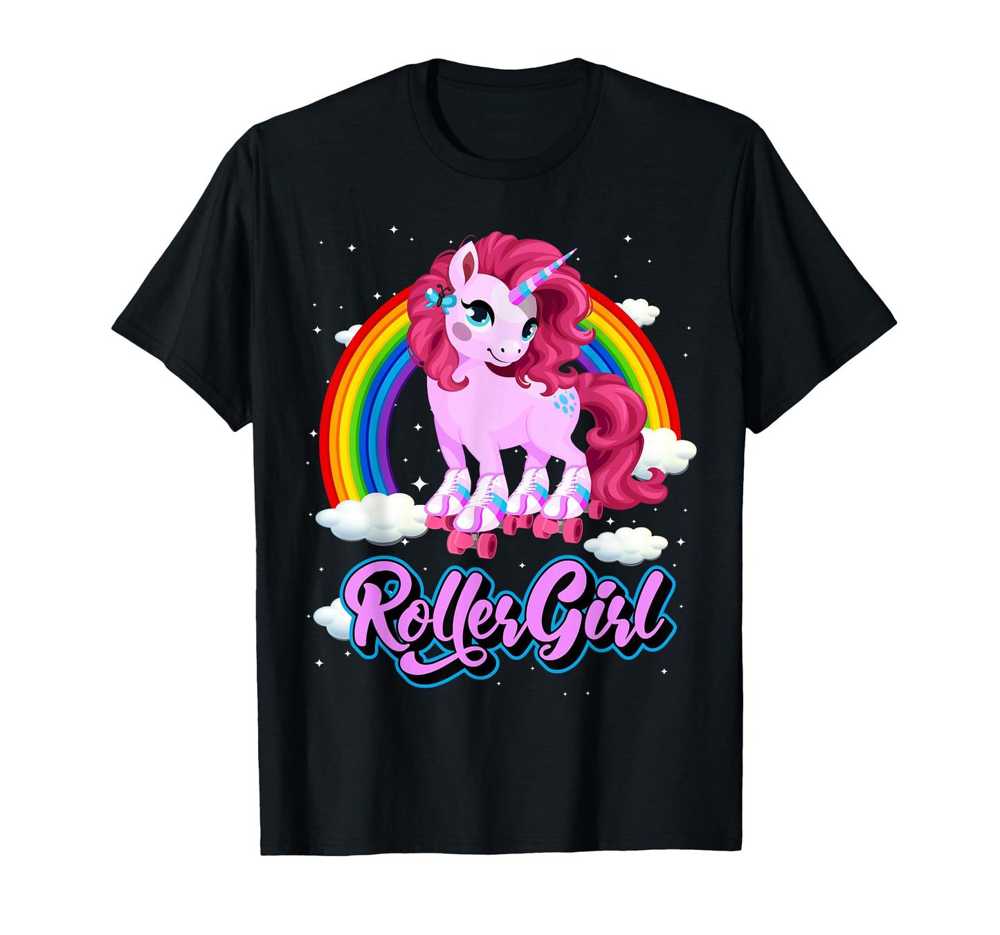 70S 80S Roller Skating Unicorn T-Shirt - Novelty Apparel for Adults - T-Shirt, Sweatshirt, Hoodie