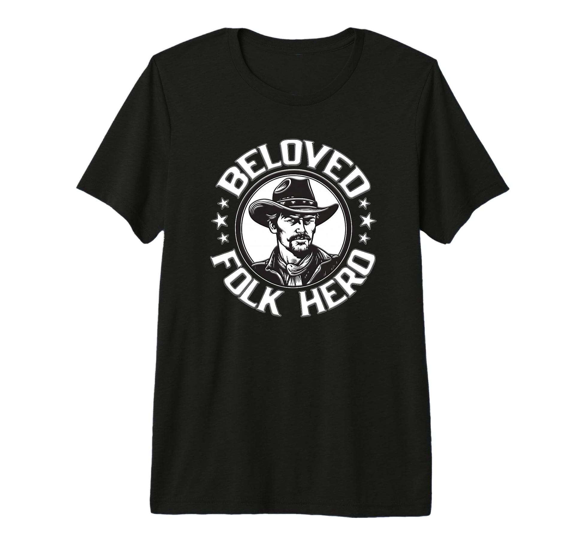 Beloved Folk Hero Western Cowboy And T-Shirt - Custom Art Print for Adults - T-Shirt, Sweatshirt, Hoodie