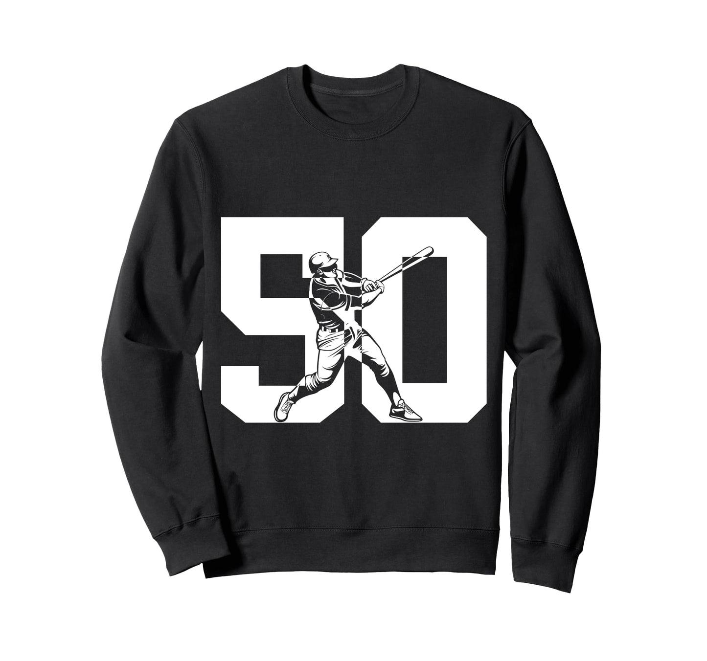 Number 50 Years Baseball 50Th Sweatshirt - Fun Novelty Design for Adults - T-Shirt, Sweatshirt, Hoodie