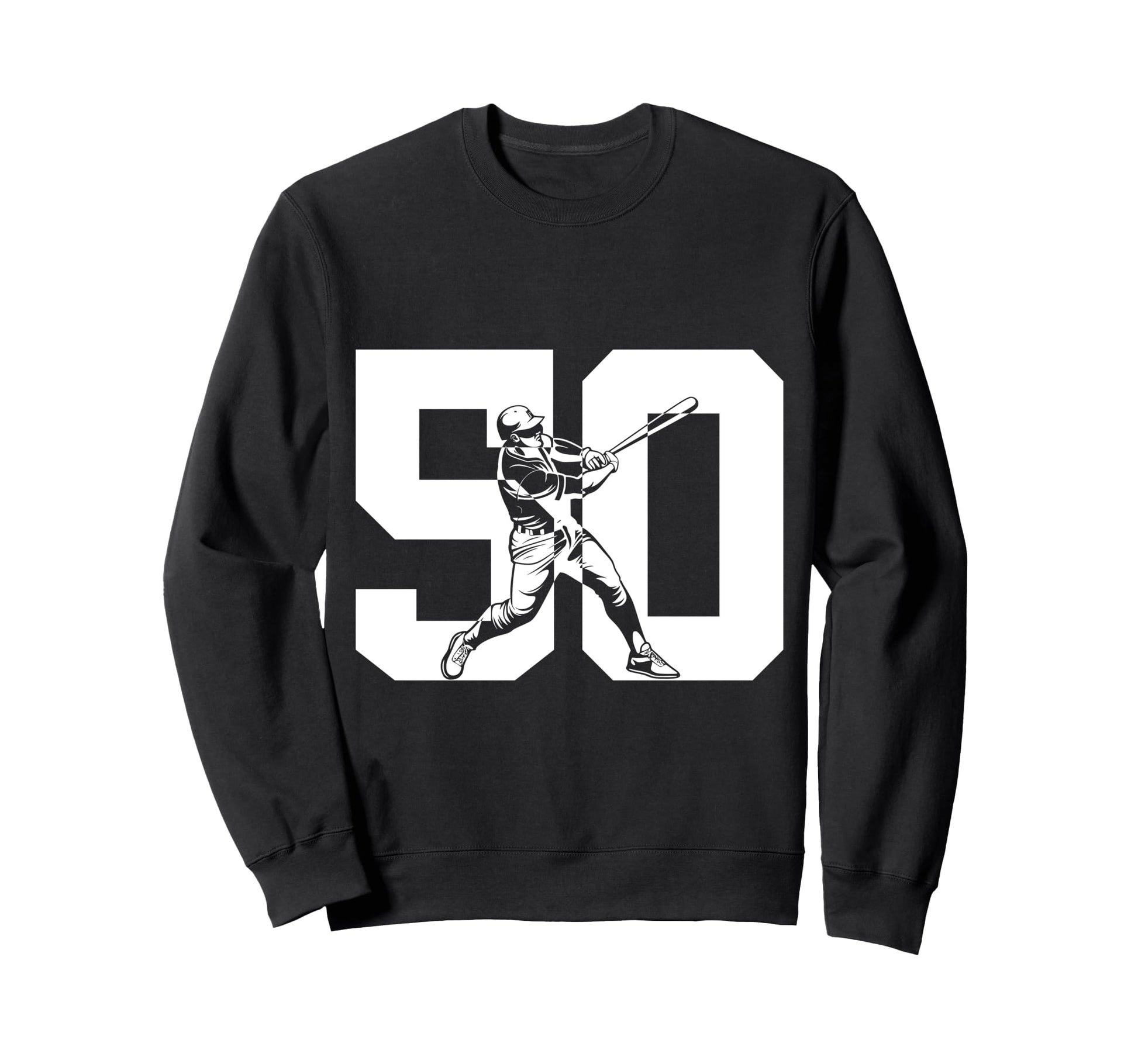 Number 50 Years Baseball 50Th Sweatshirt - Fun Novelty Design for Adults - T-Shirt, Sweatshirt, Hoodie